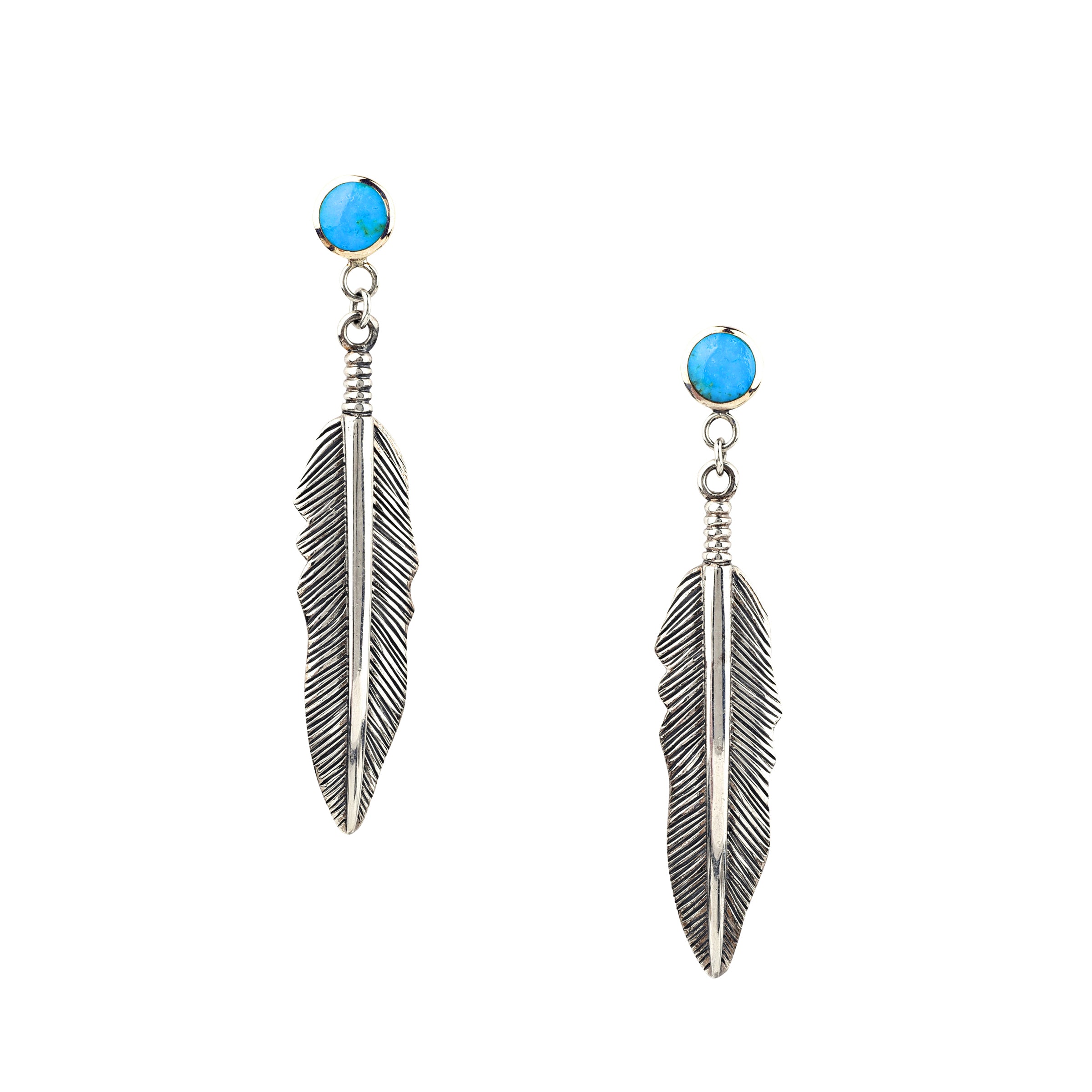 Fallen Feather Stud Earrings