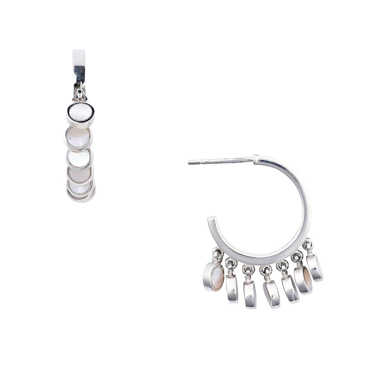 Seven Circle Hoop Earrings