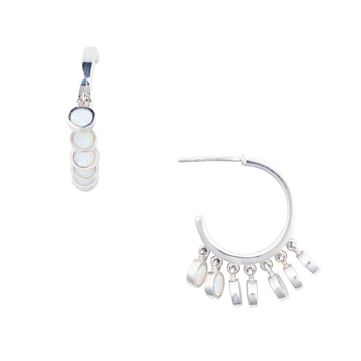 Seven Circle Hoop Earrings