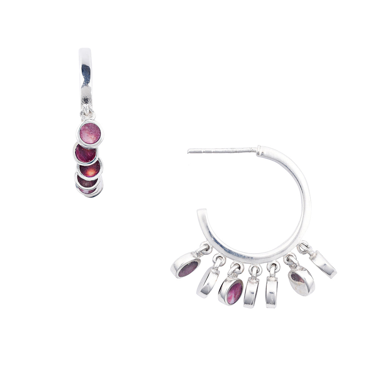 Seven Circle Hoop Earrings