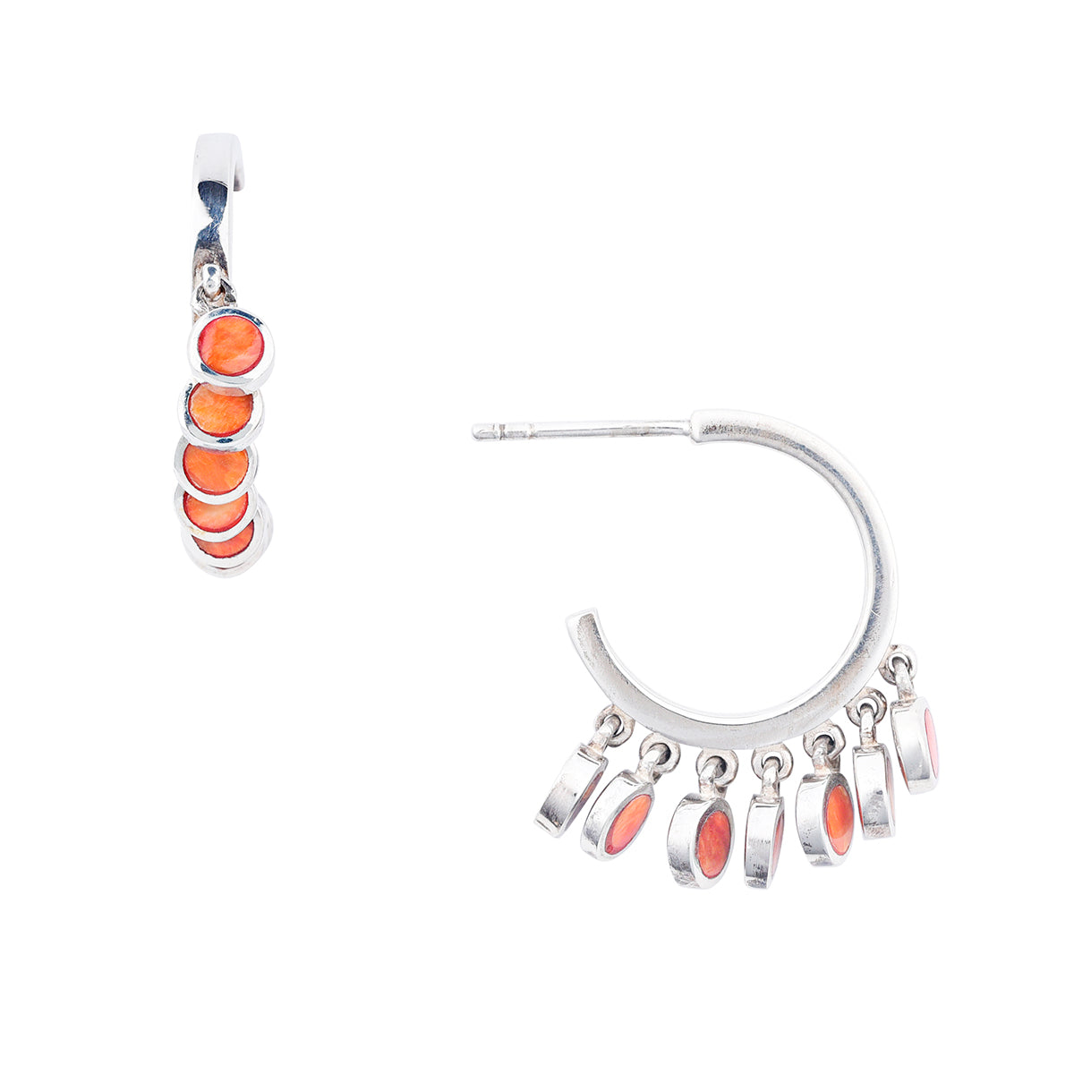 Seven Circle Hoop Earrings