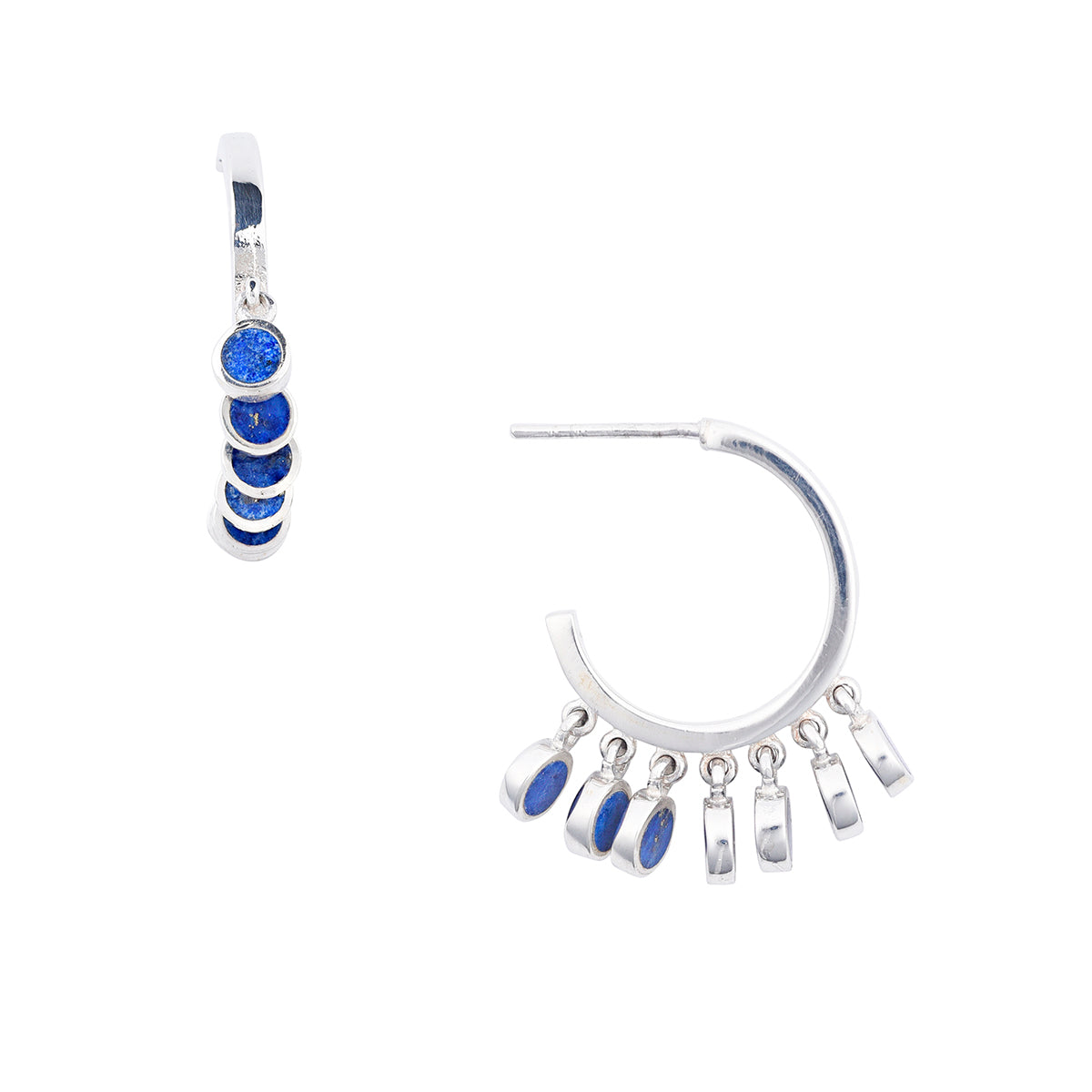 Seven Circle Hoop Earrings