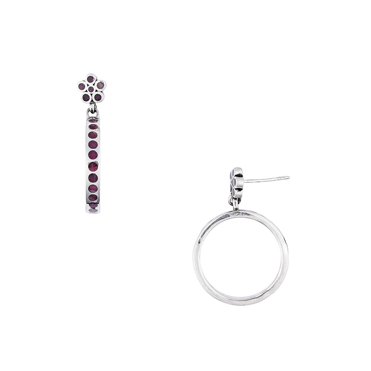 Flower Hoop Earrings