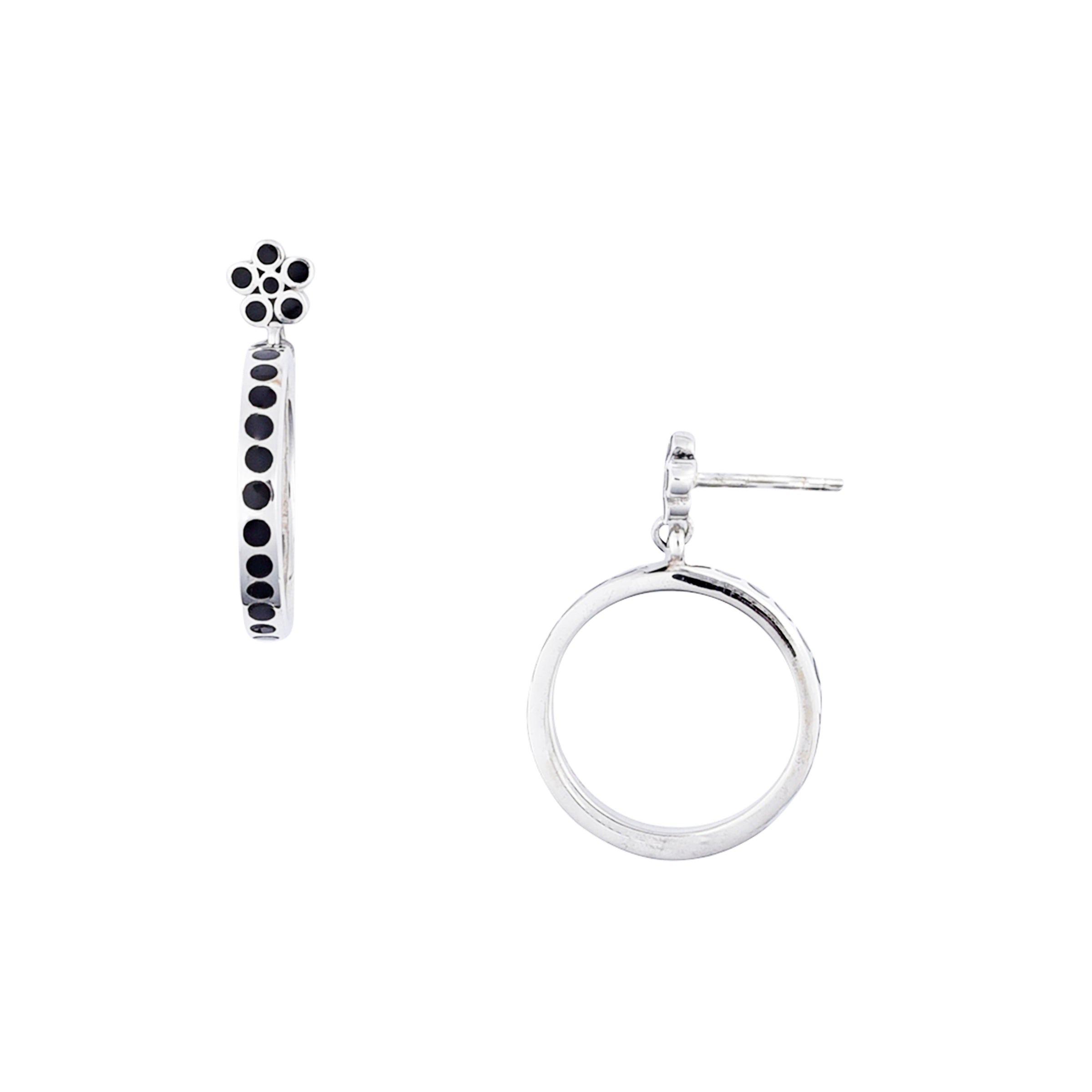 Flower Hoop Earrings