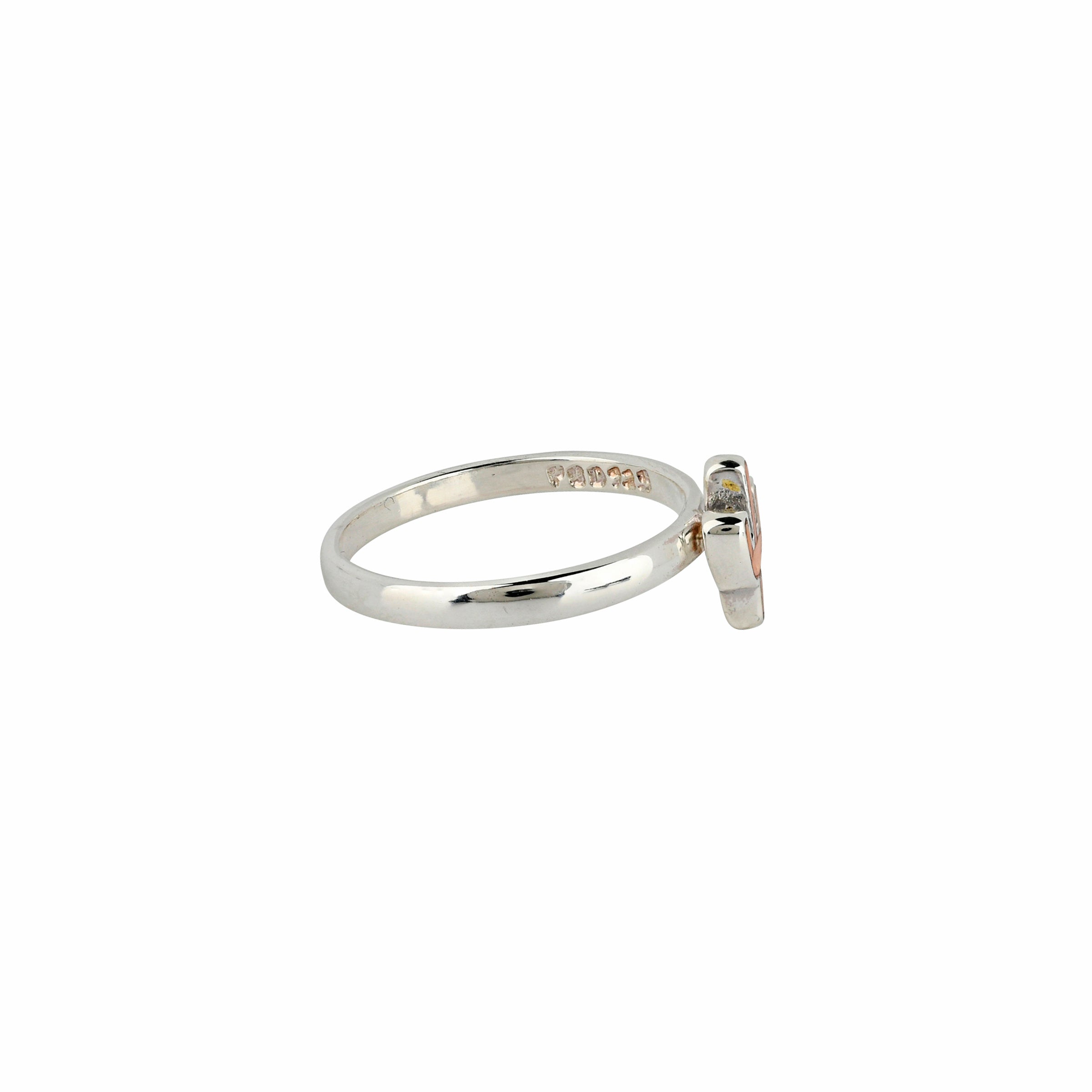 Sterling Silver ring with cactus design in Orange Spiny Oyster Shell.
