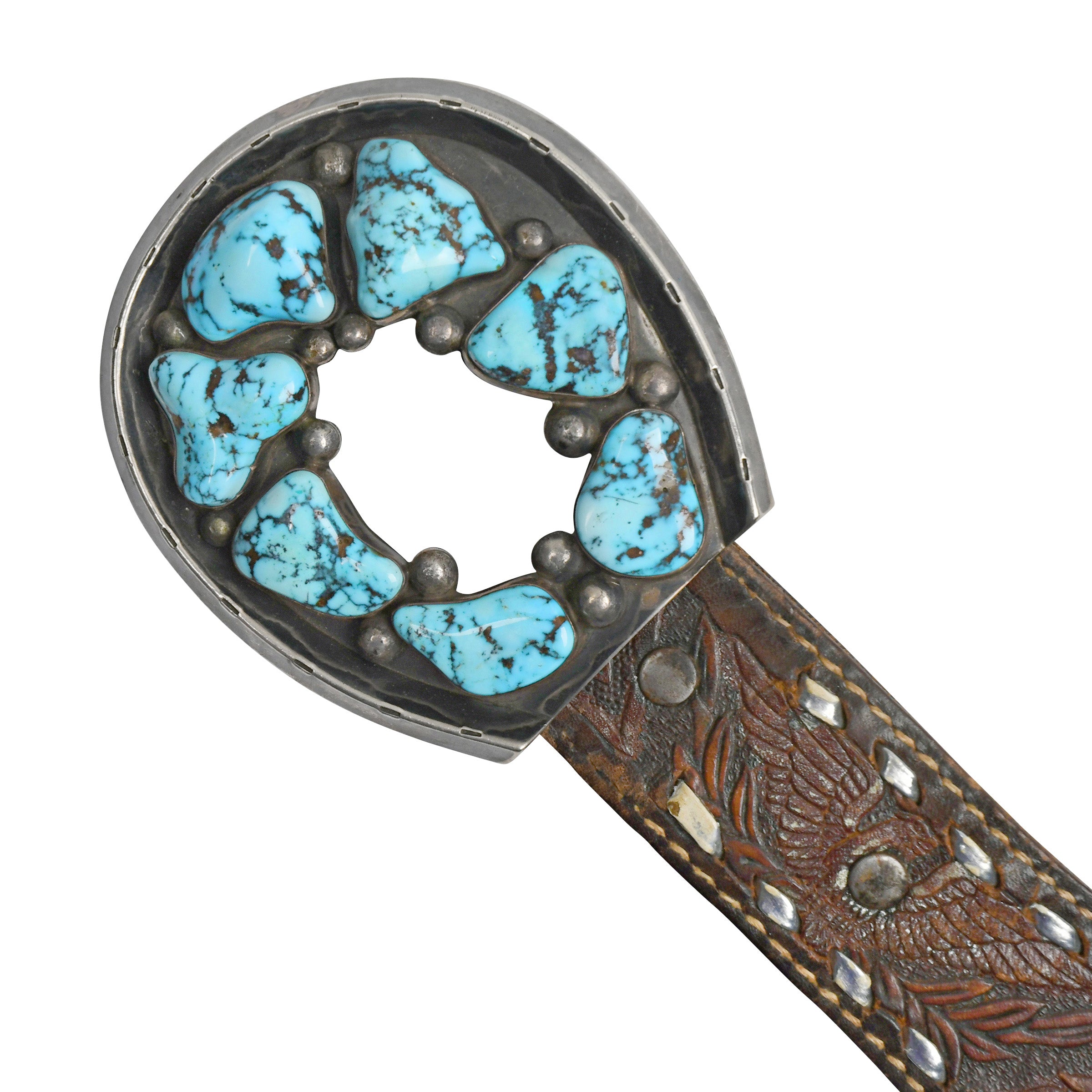 Harrison Jim Morenci Turquoise Buckle and Vintage Belt Strap
