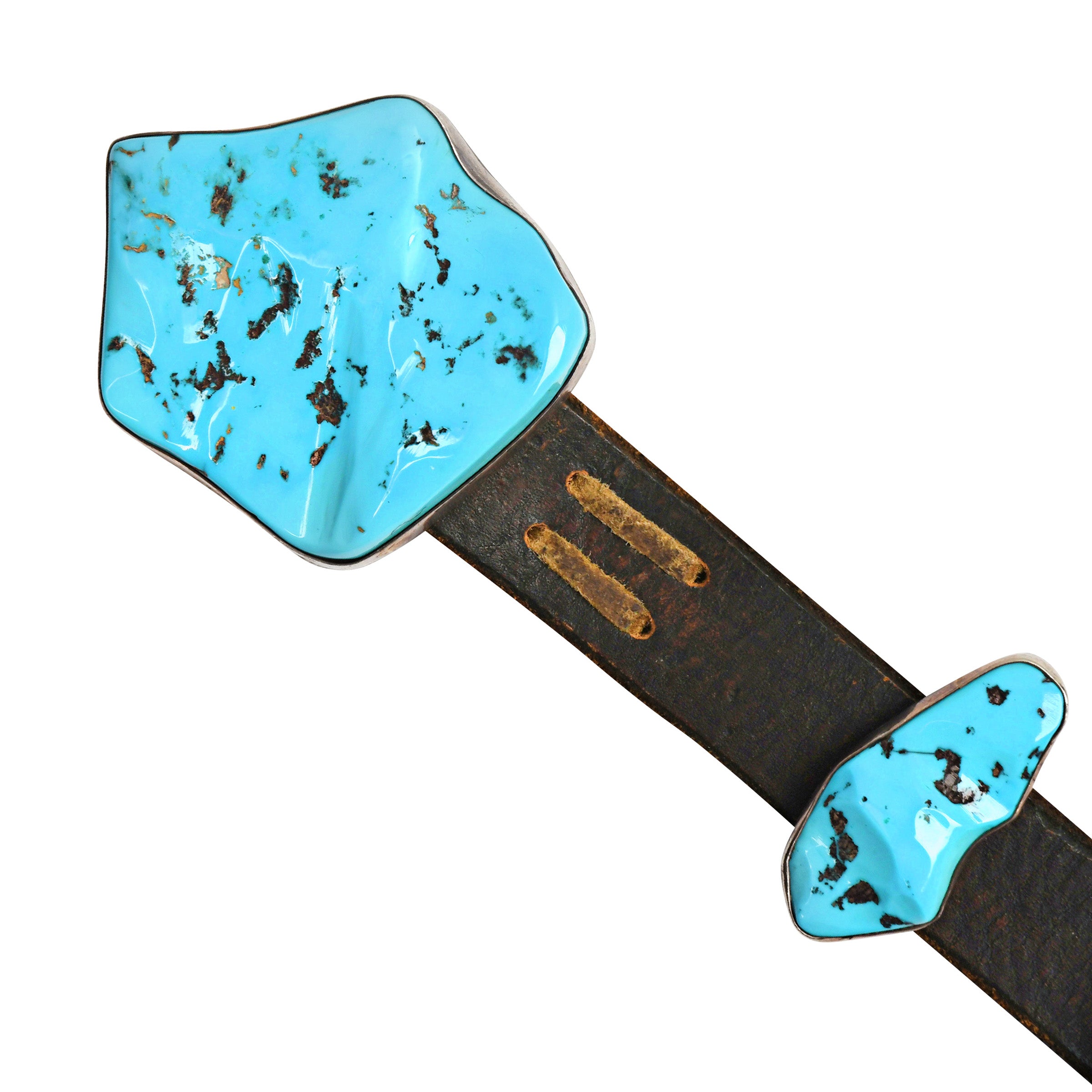 Vintage Sleeping Beauty Turquoise Concho Belt