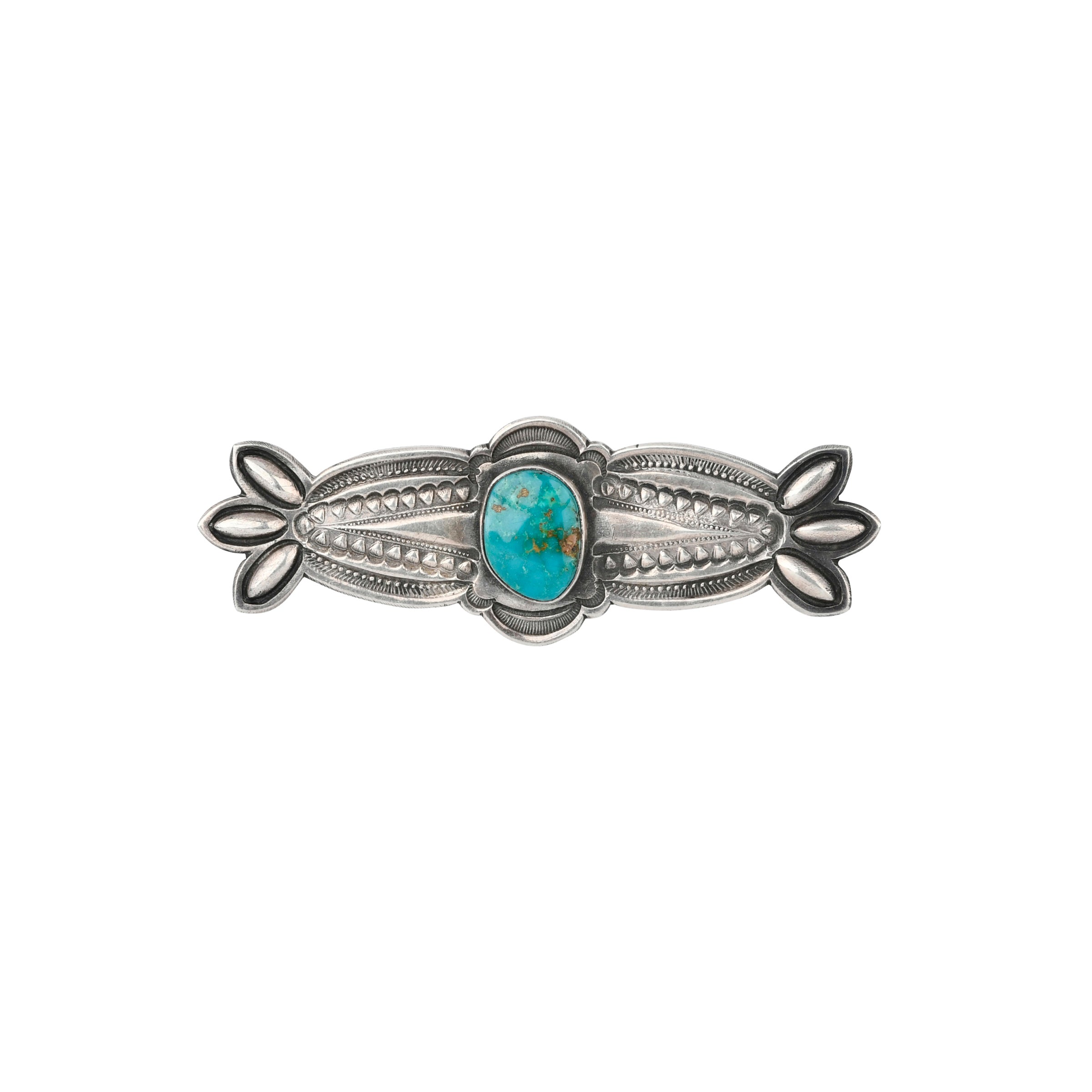 vintage harry morgan pin with turquoise
