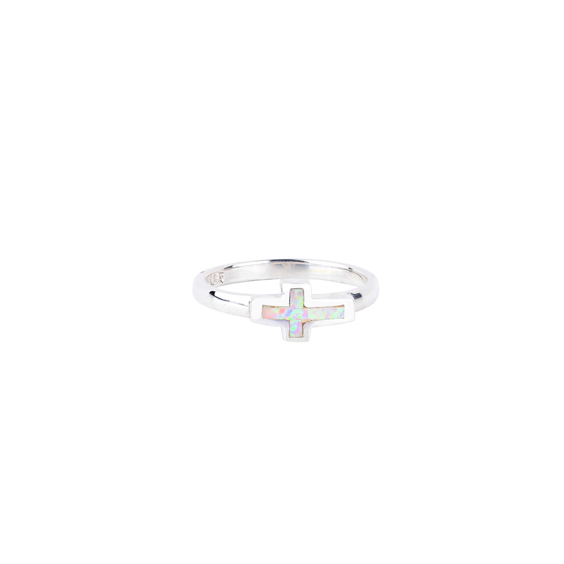 Opal Cross Ring