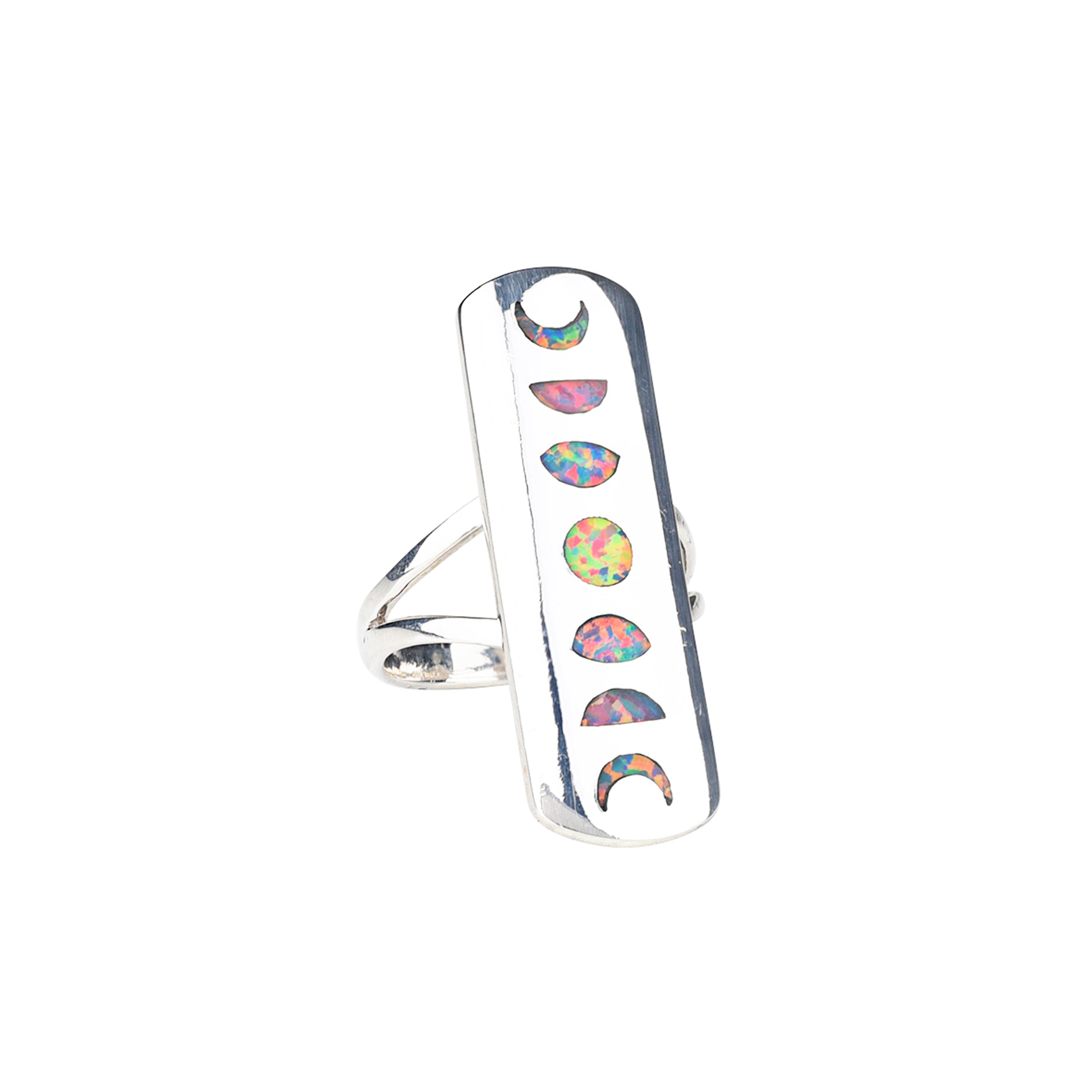 Moon Phase Shield Ring