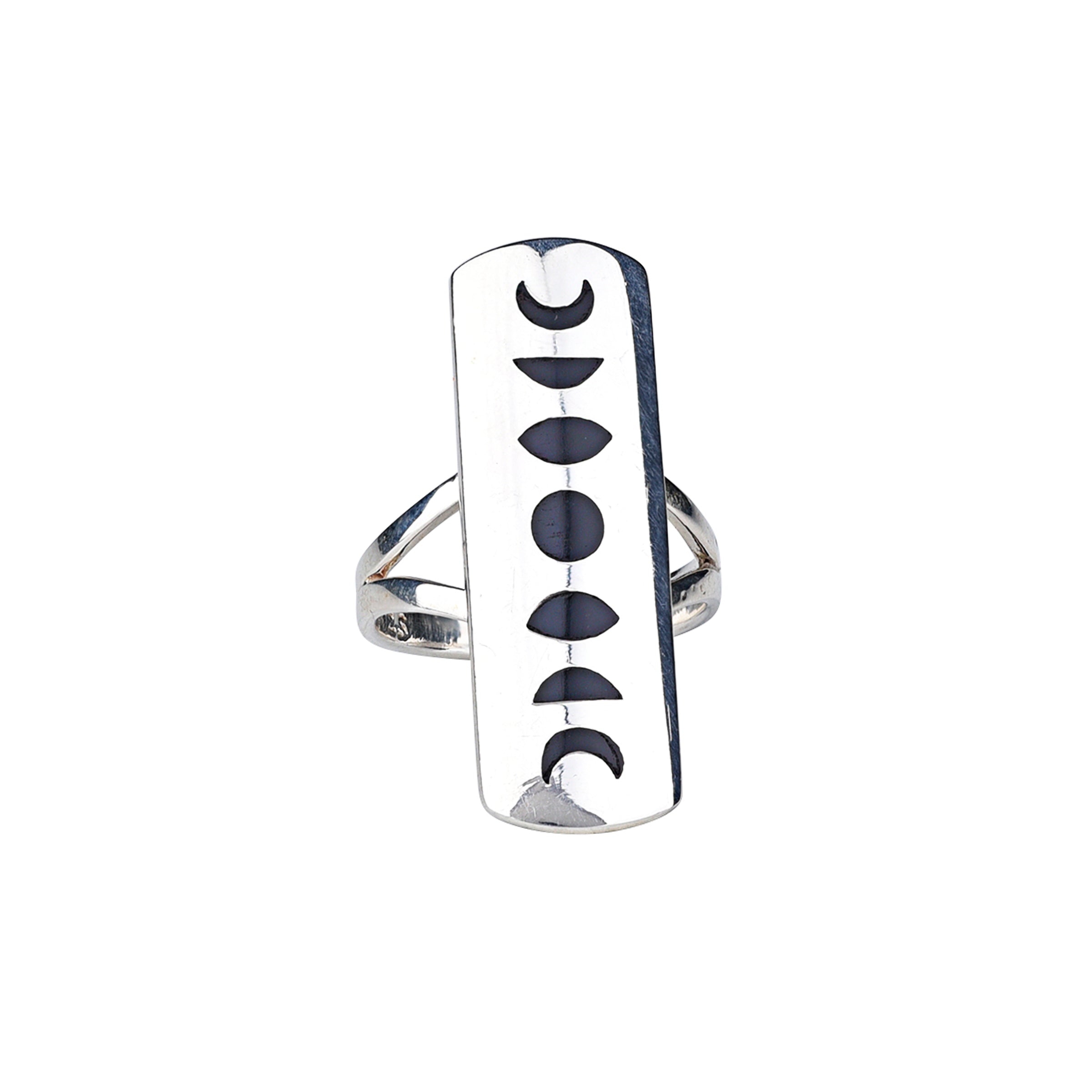 Moon Phase Shield Ring
