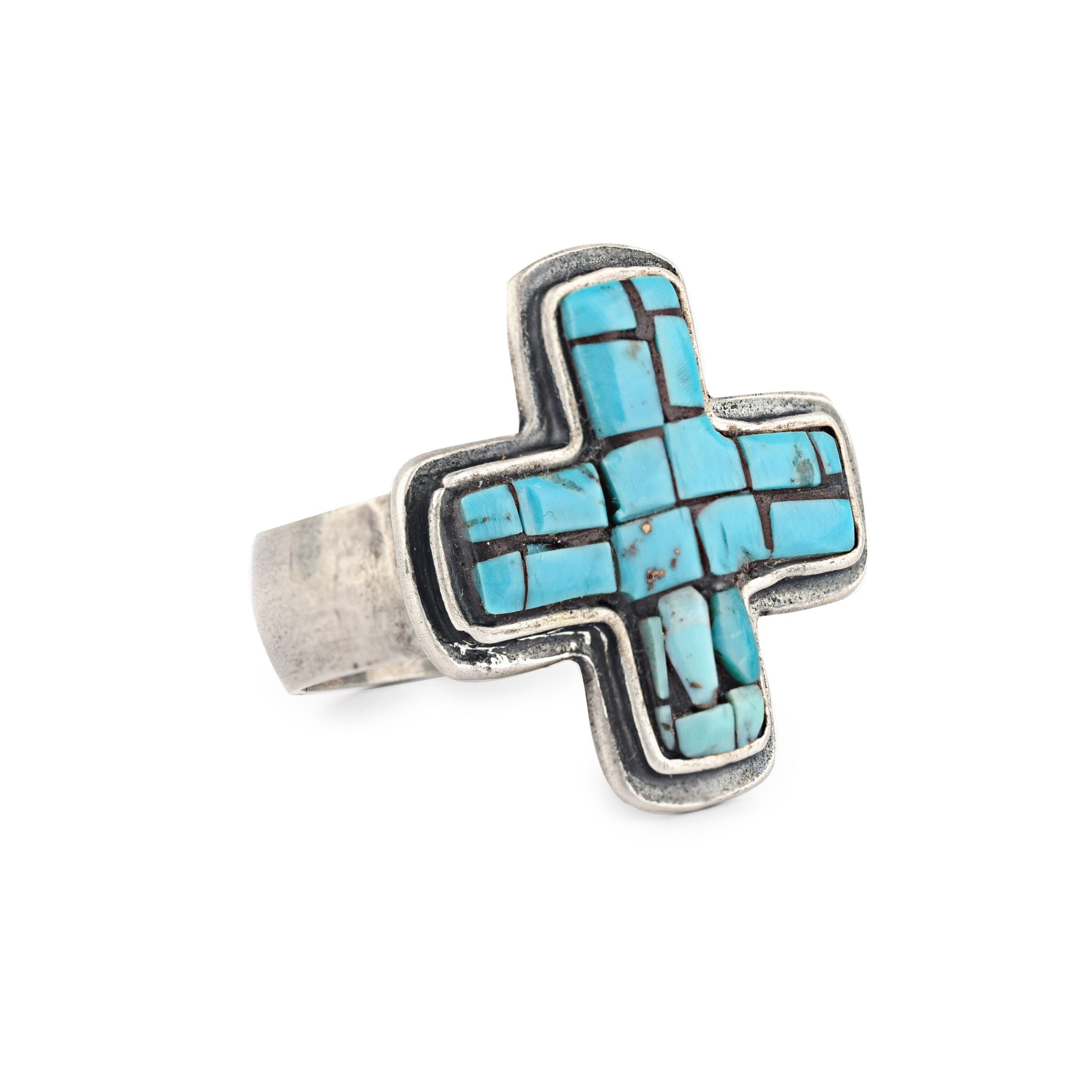 Mosaic Cross Ring