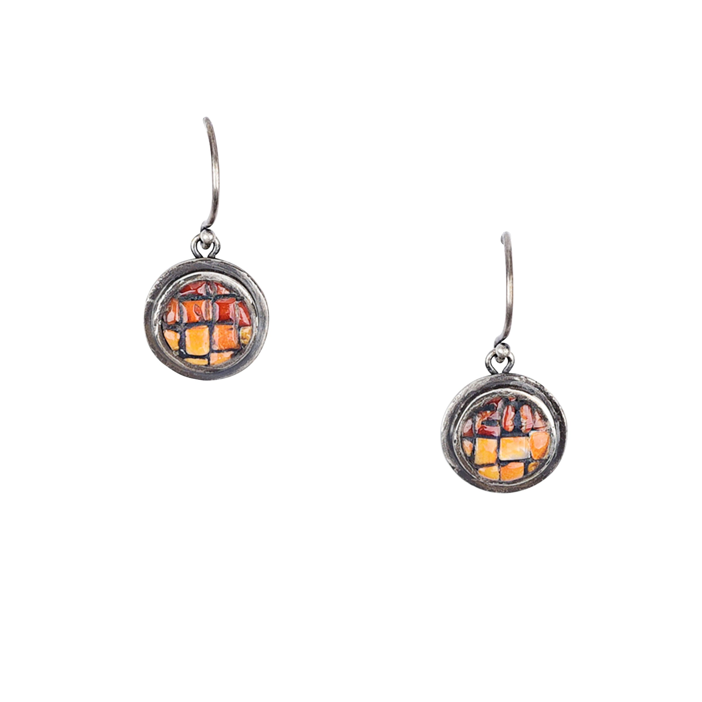 Nomad Circle Dangle Earrings - Spiny Oyster
