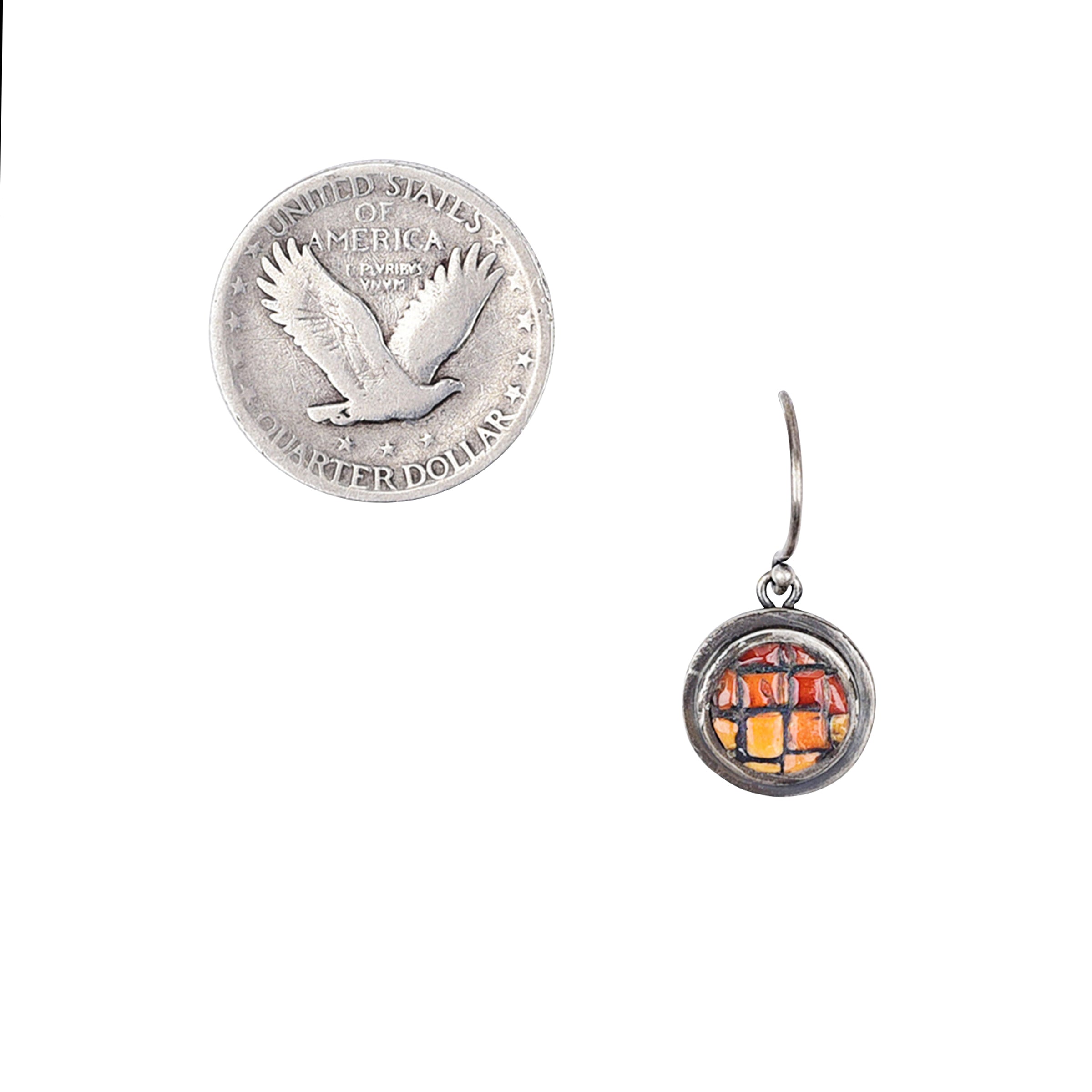 Nomad Circle Dangle Earrings - Spiny Oyster