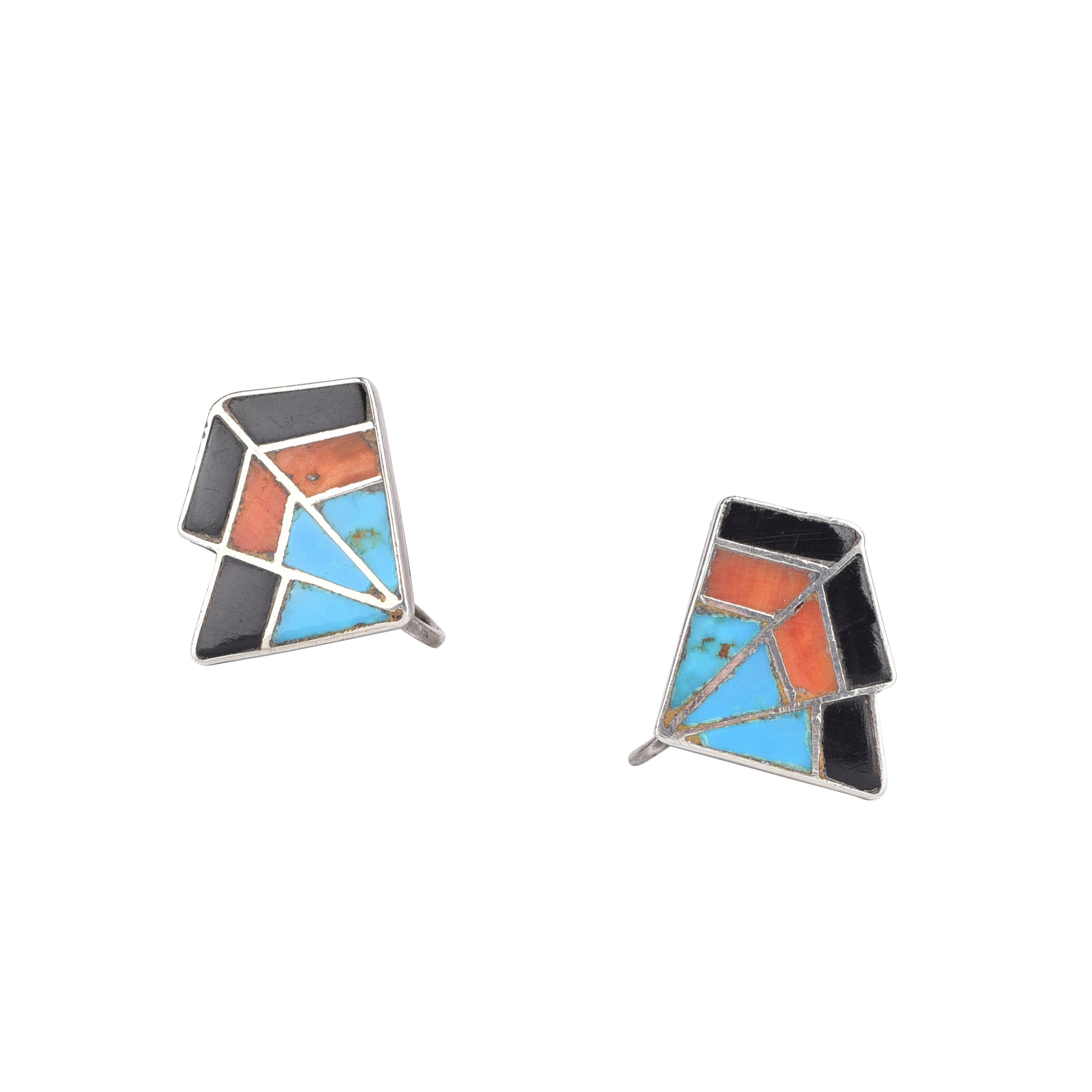 Vintage Screw-back Zuni Earrings