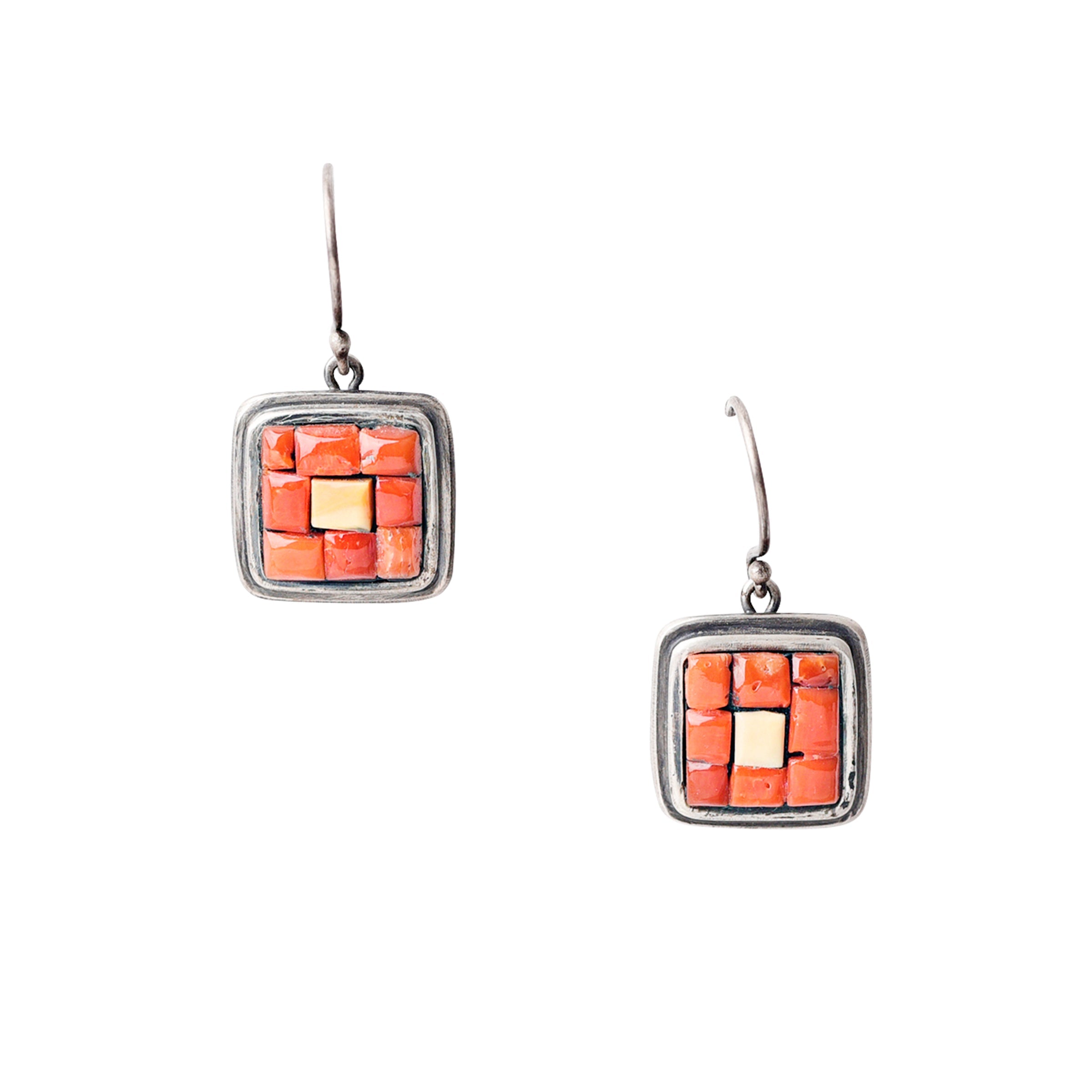 Mosaic Coral Earrings