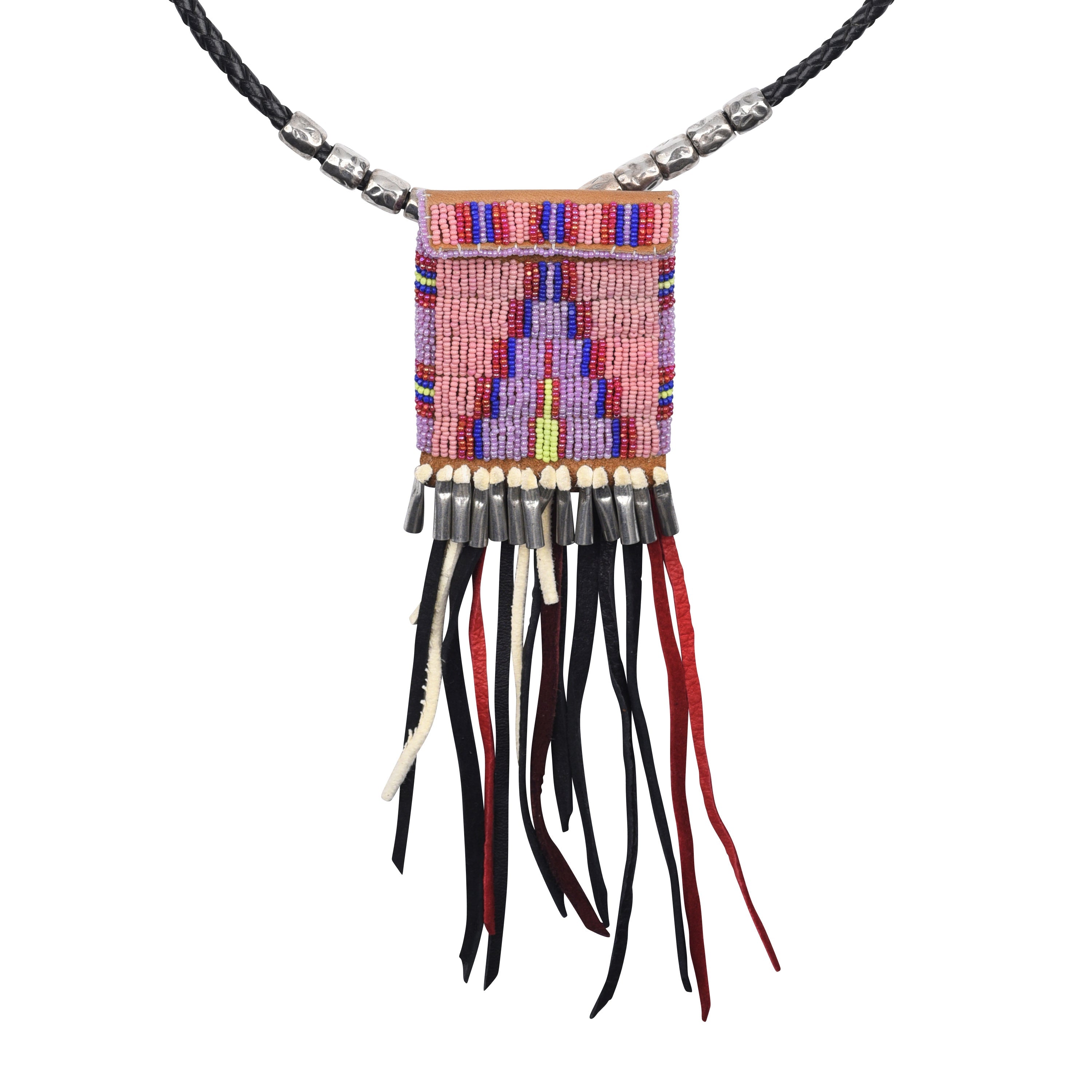 Dave Chavarria Beaded Pouch Necklace