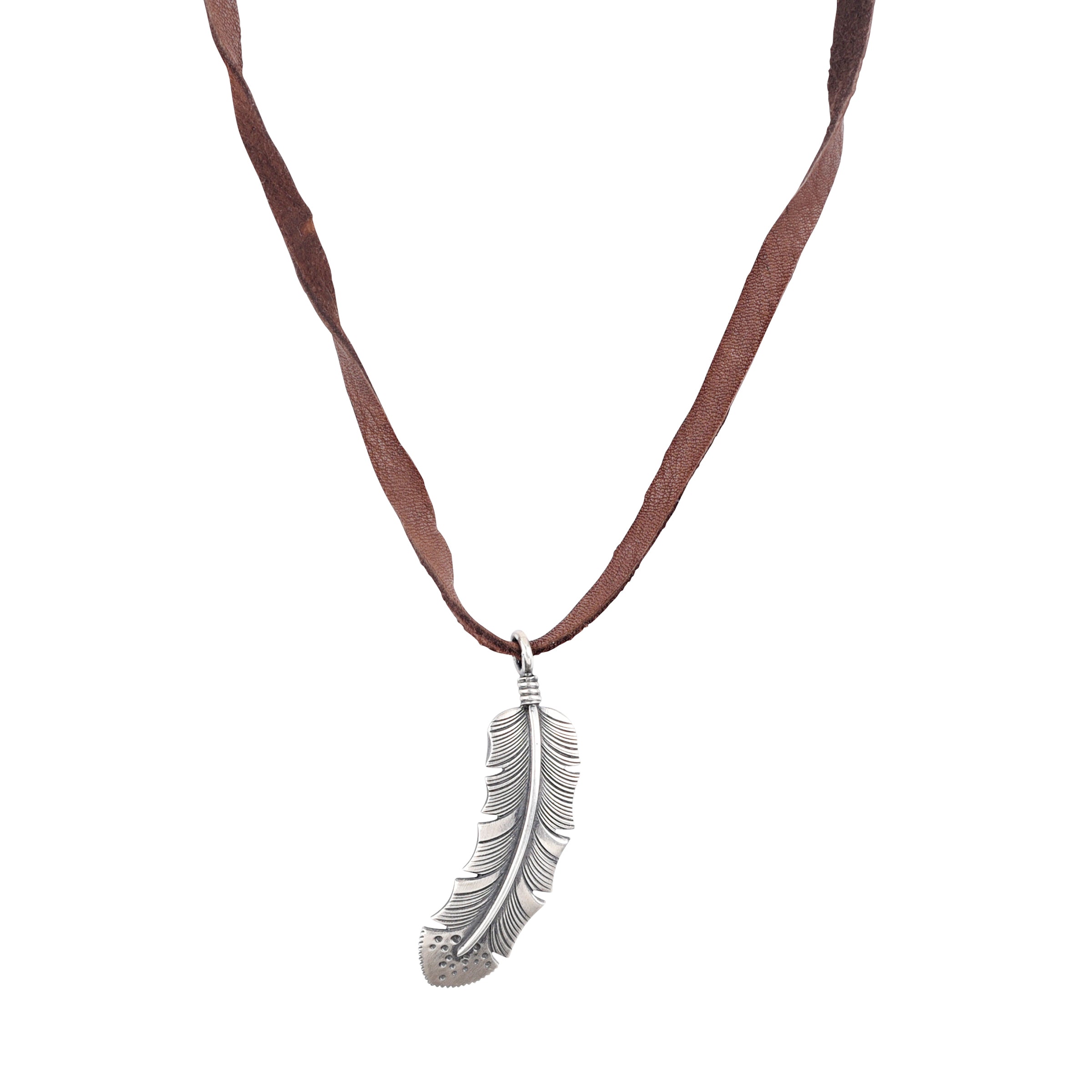 KRS Studios Feather Pendant on Leather