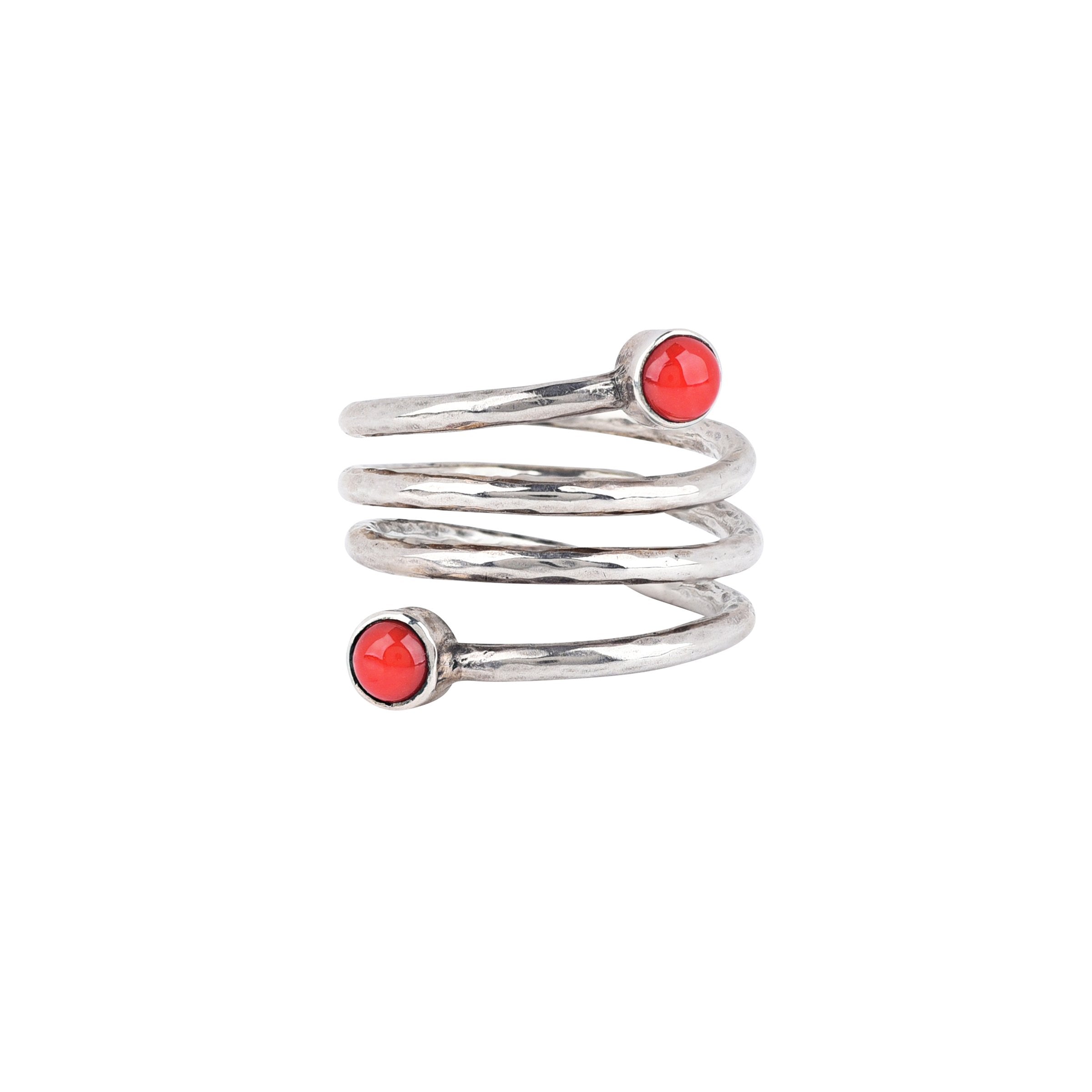 Coral Spiral Ring