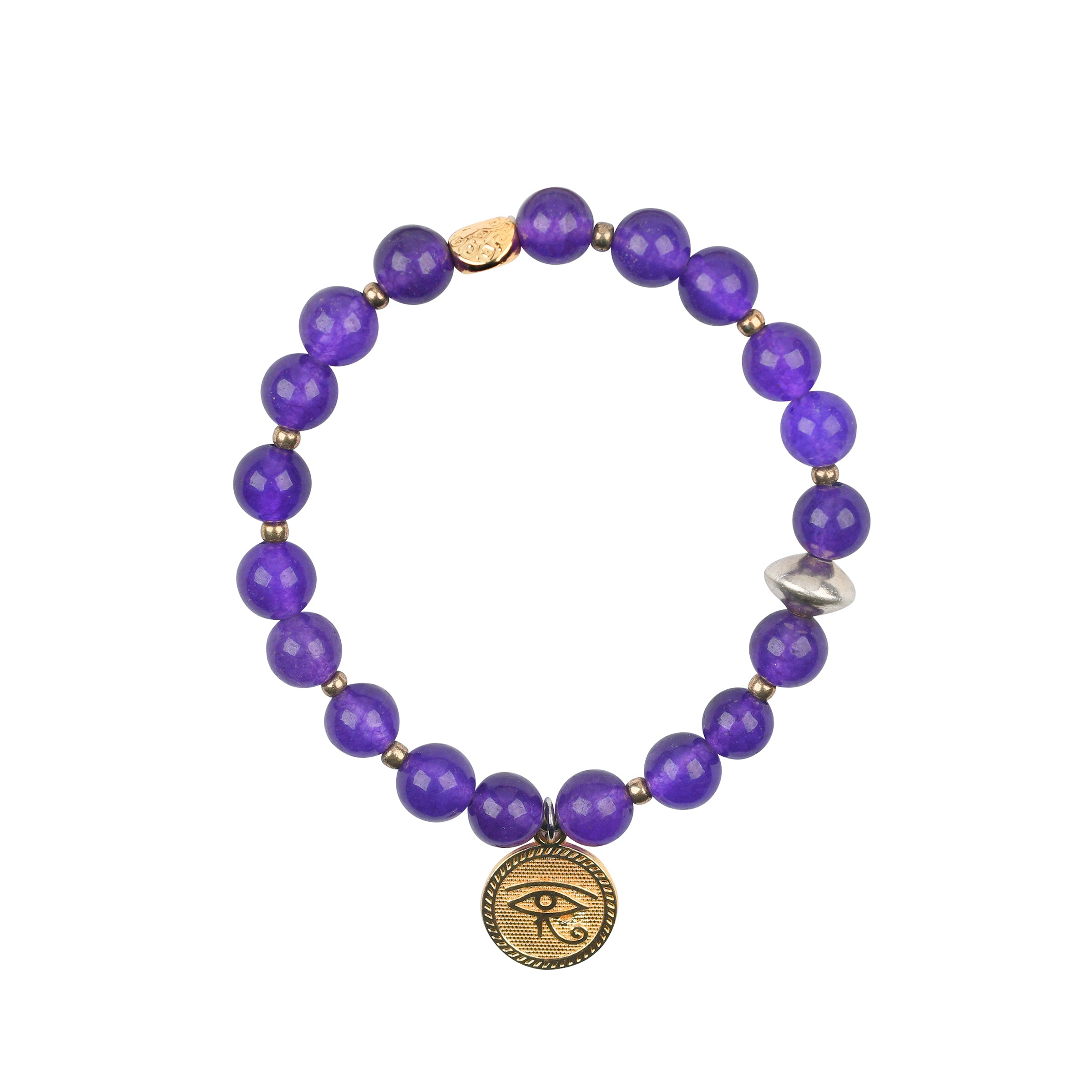 Eye of Horus Amethyst Bracelet