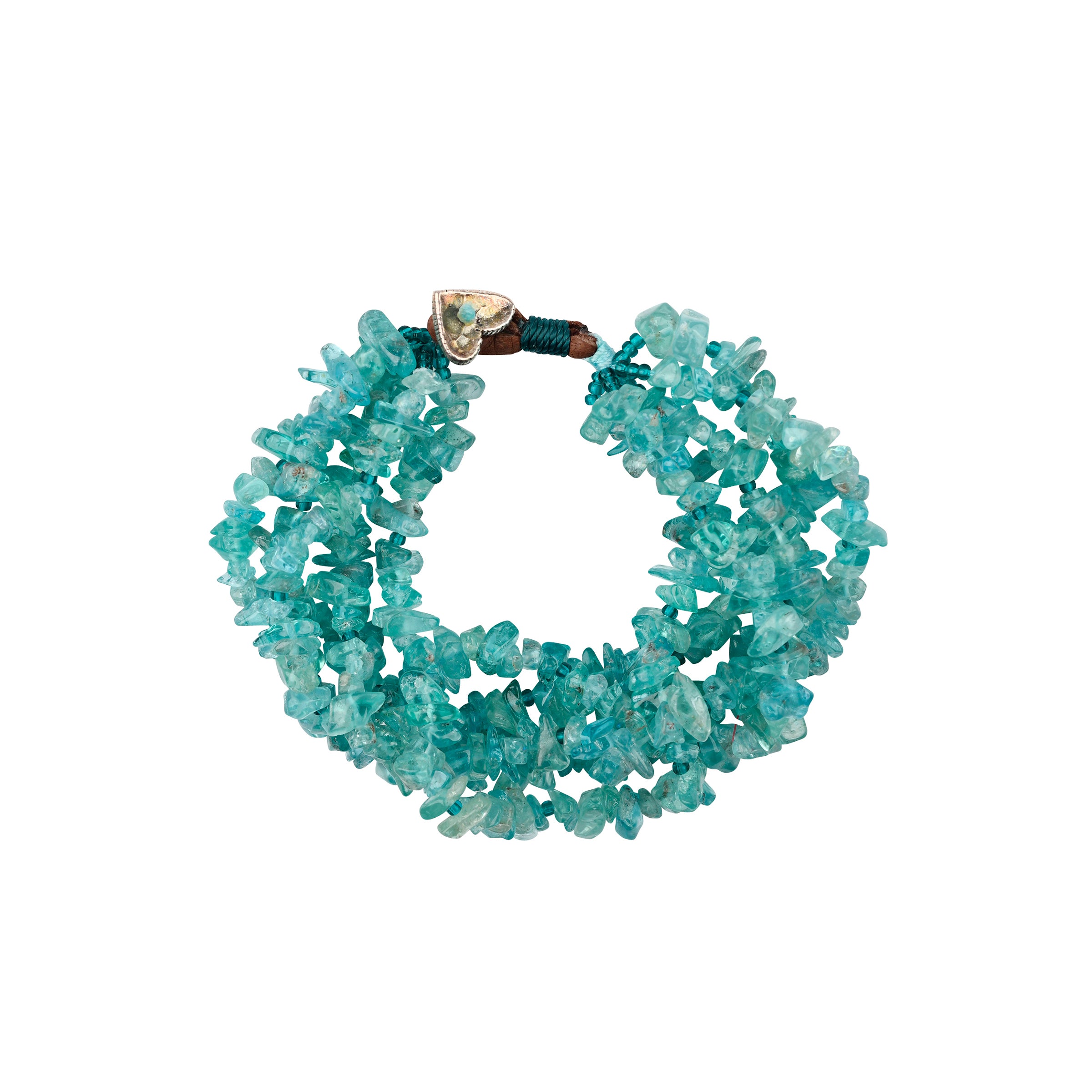 Blue Apatite Heart Bracelet