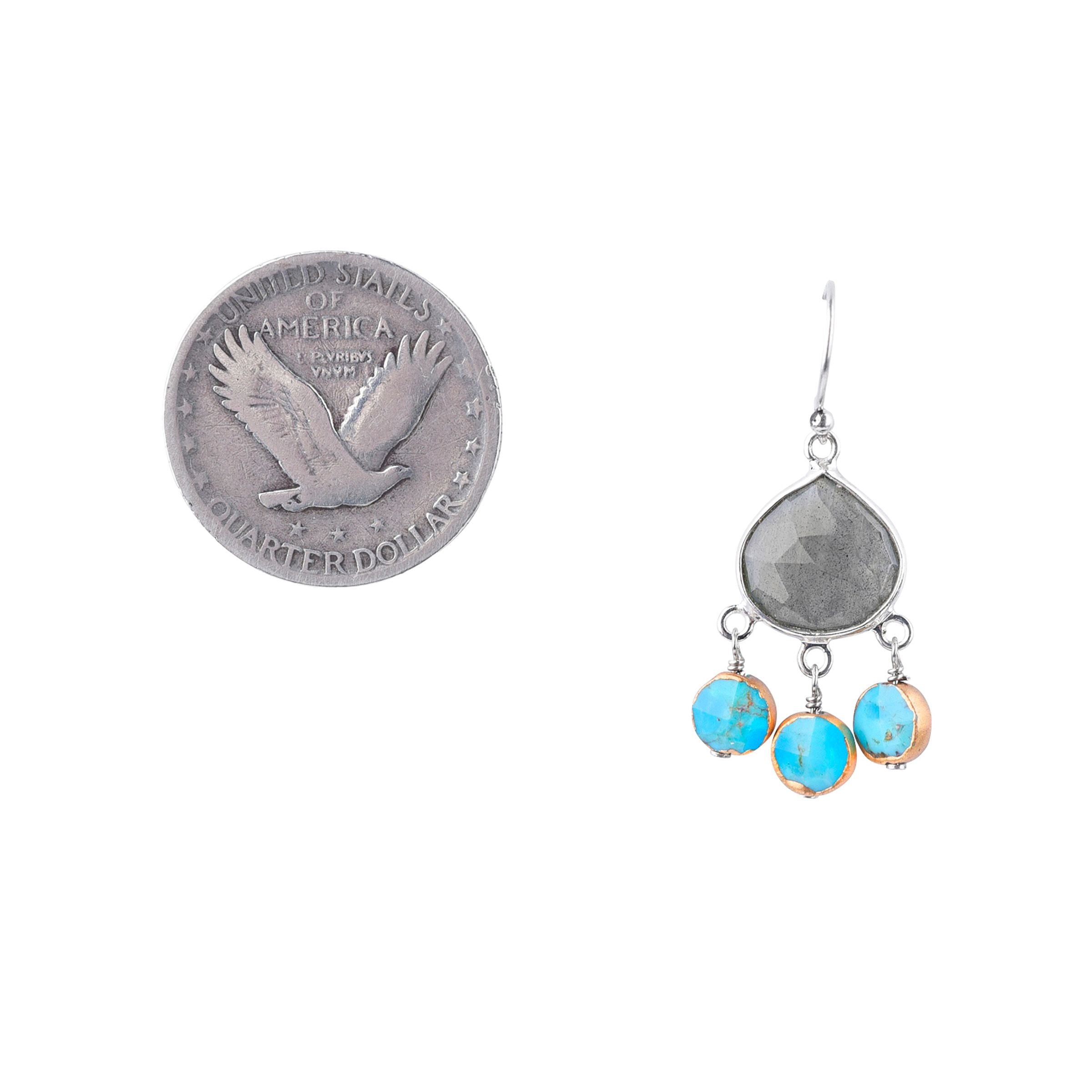 Turquoise Magnolia Earrings