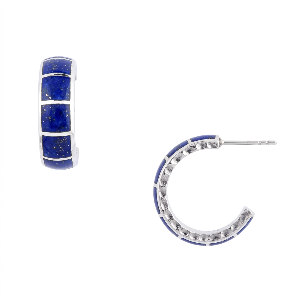 Hammered Edge Hoop Earrings