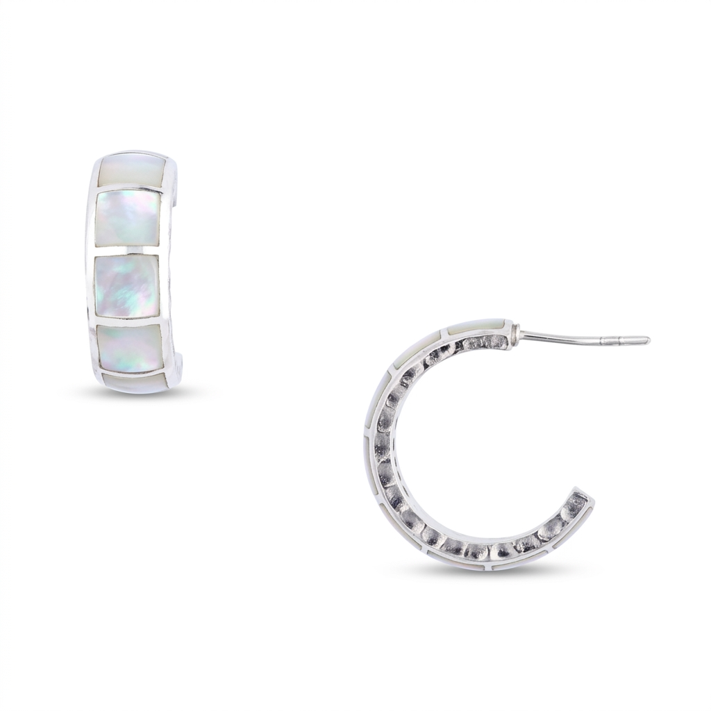 Hammered Edge Hoop Earrings