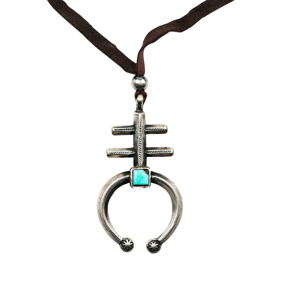 Sterling silver dragonfly charm on leather