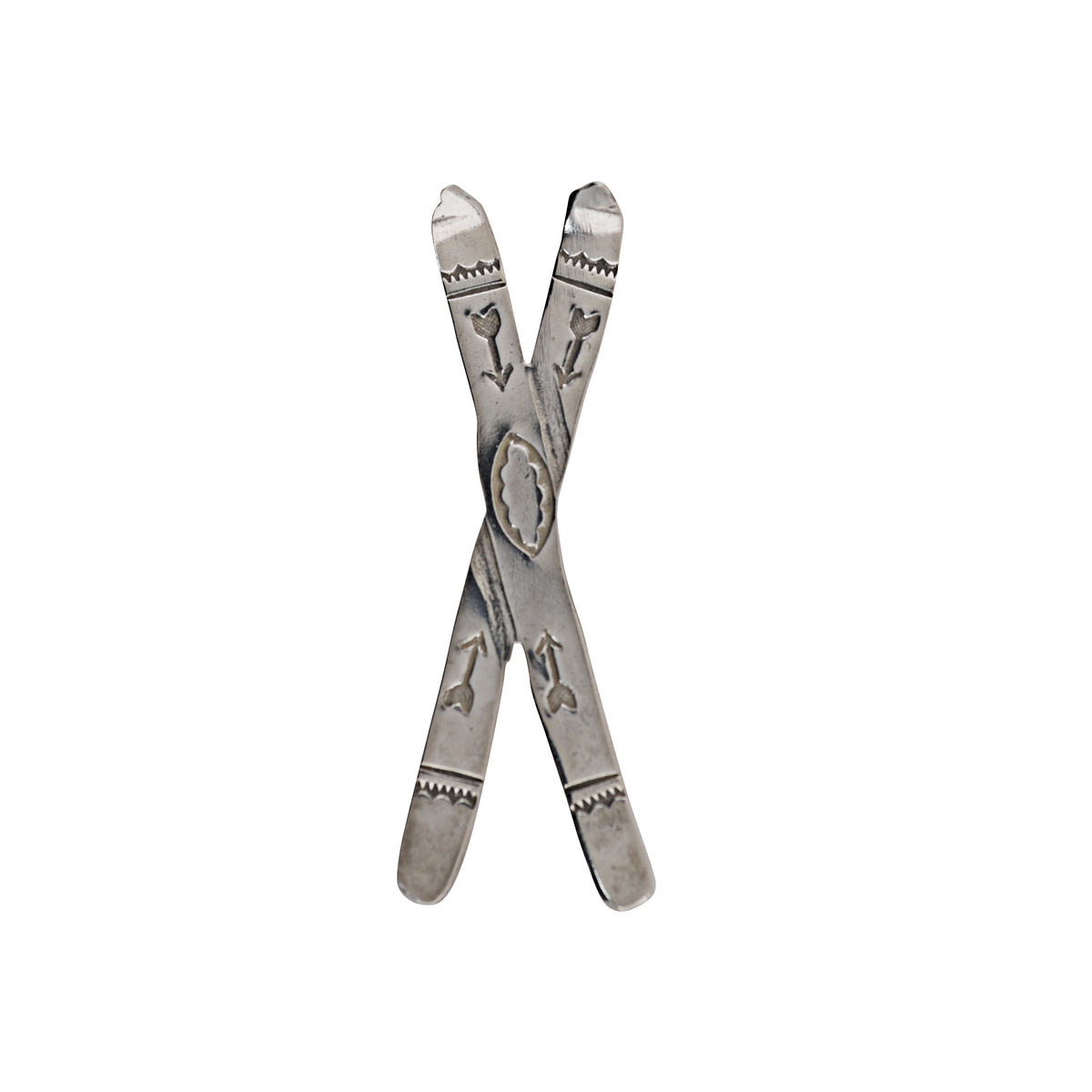 Joe Eby sterling silver skis pin.
