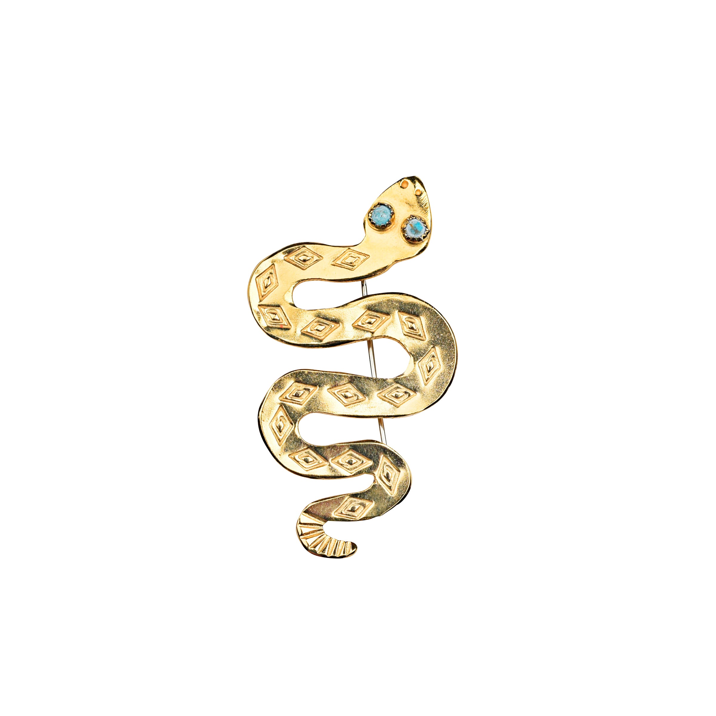 Joe Eby Large Serene Serpent Pin