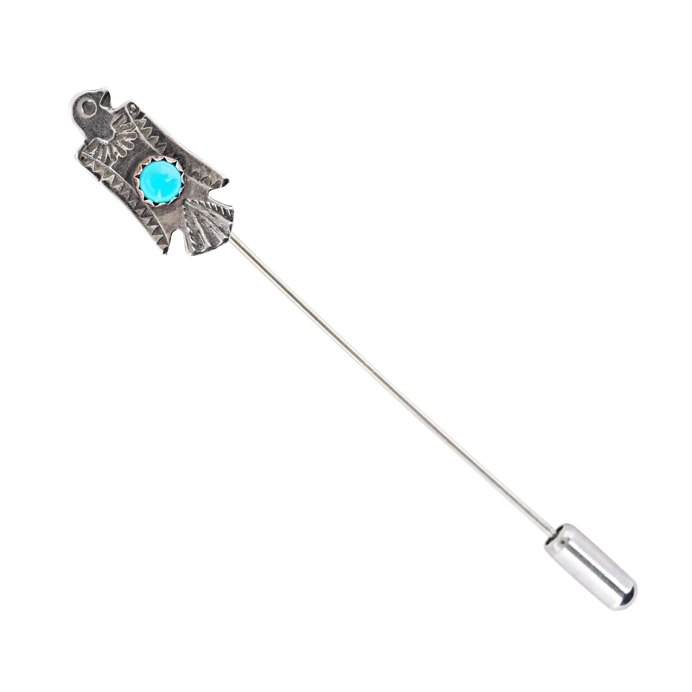 Joe Eby Seahawk with Turquoise Stick Pin