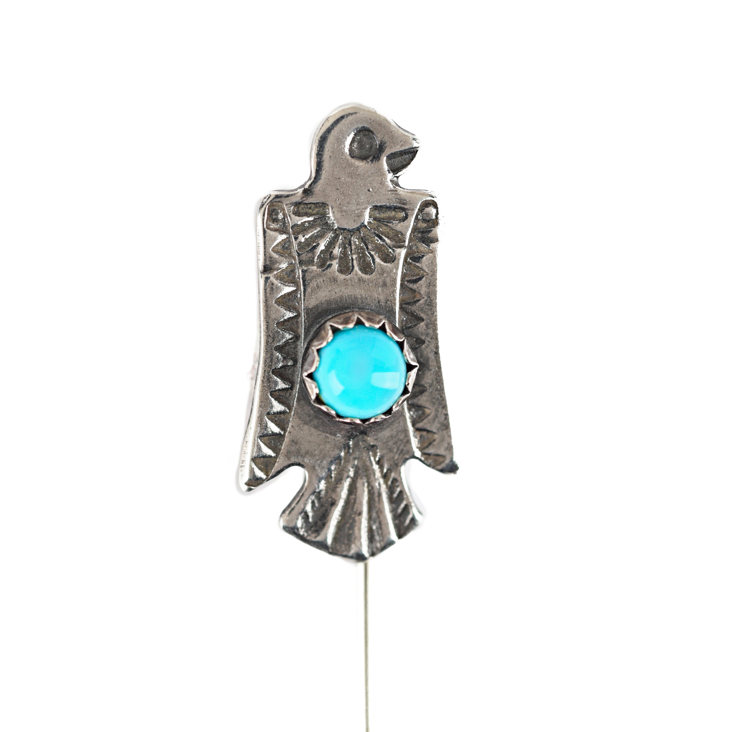 Joe Eby Seahawk with Turquoise Stick Pin