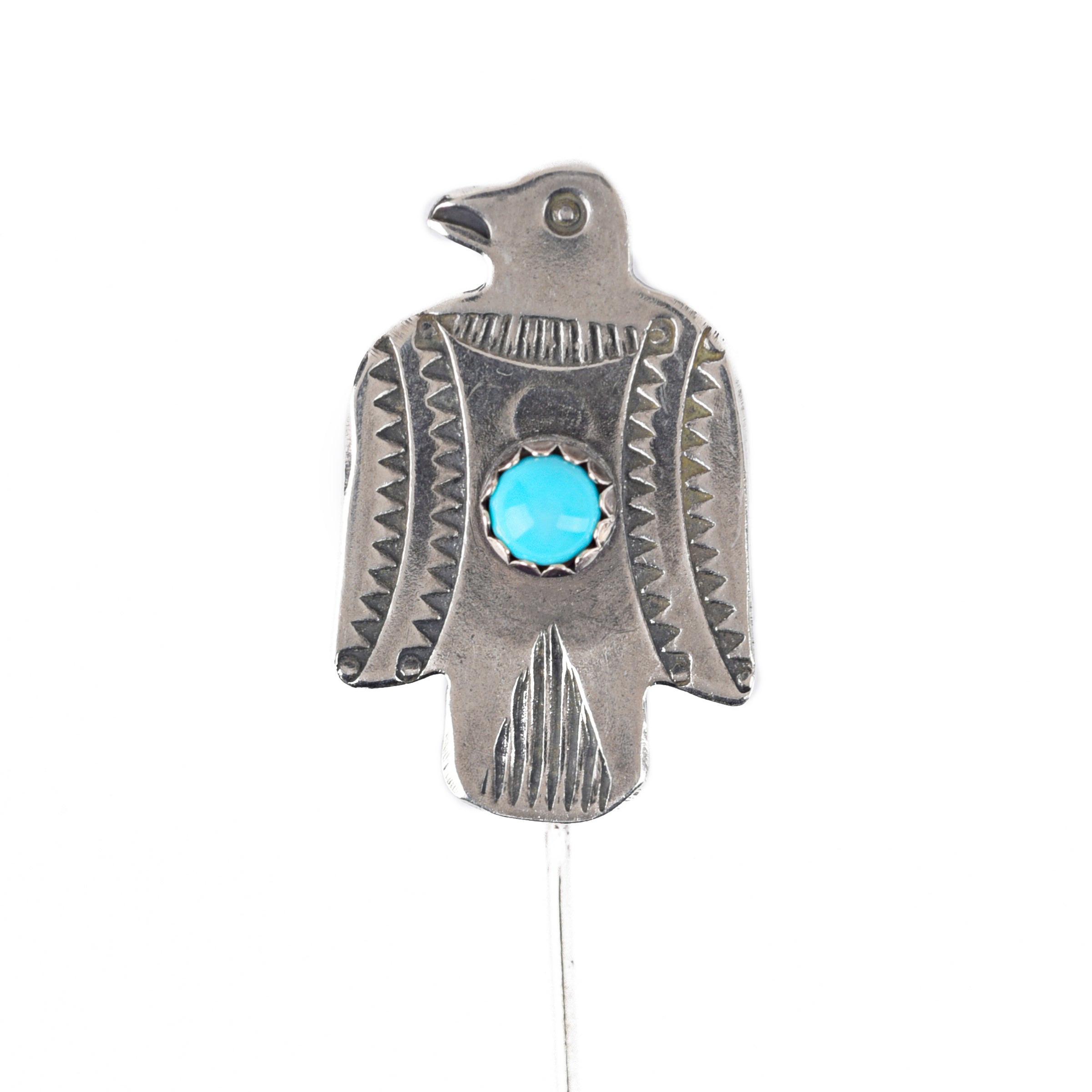 Joe Eby Seahawk with Turquoise Stick Pin