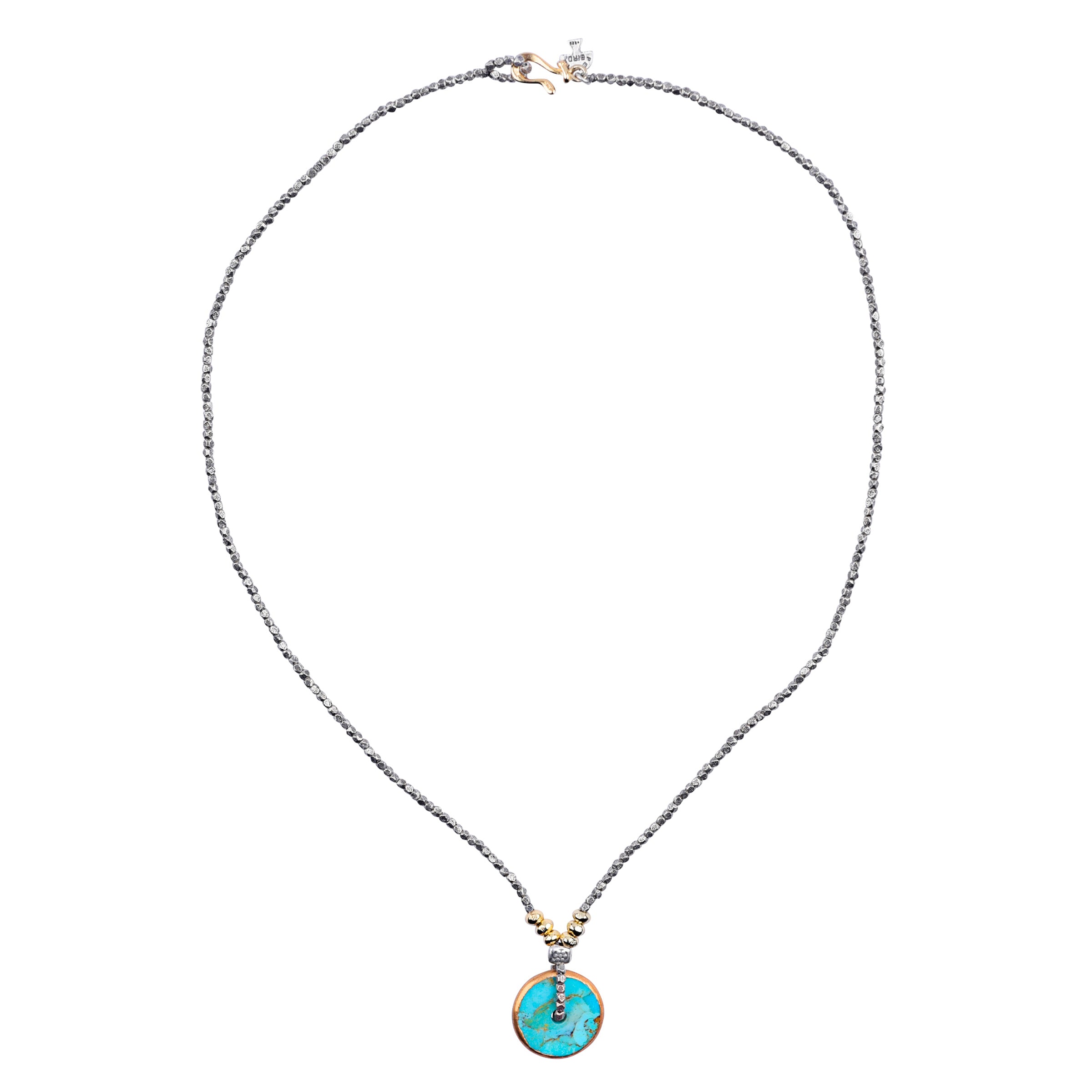 Turquoise Disc Necklace
