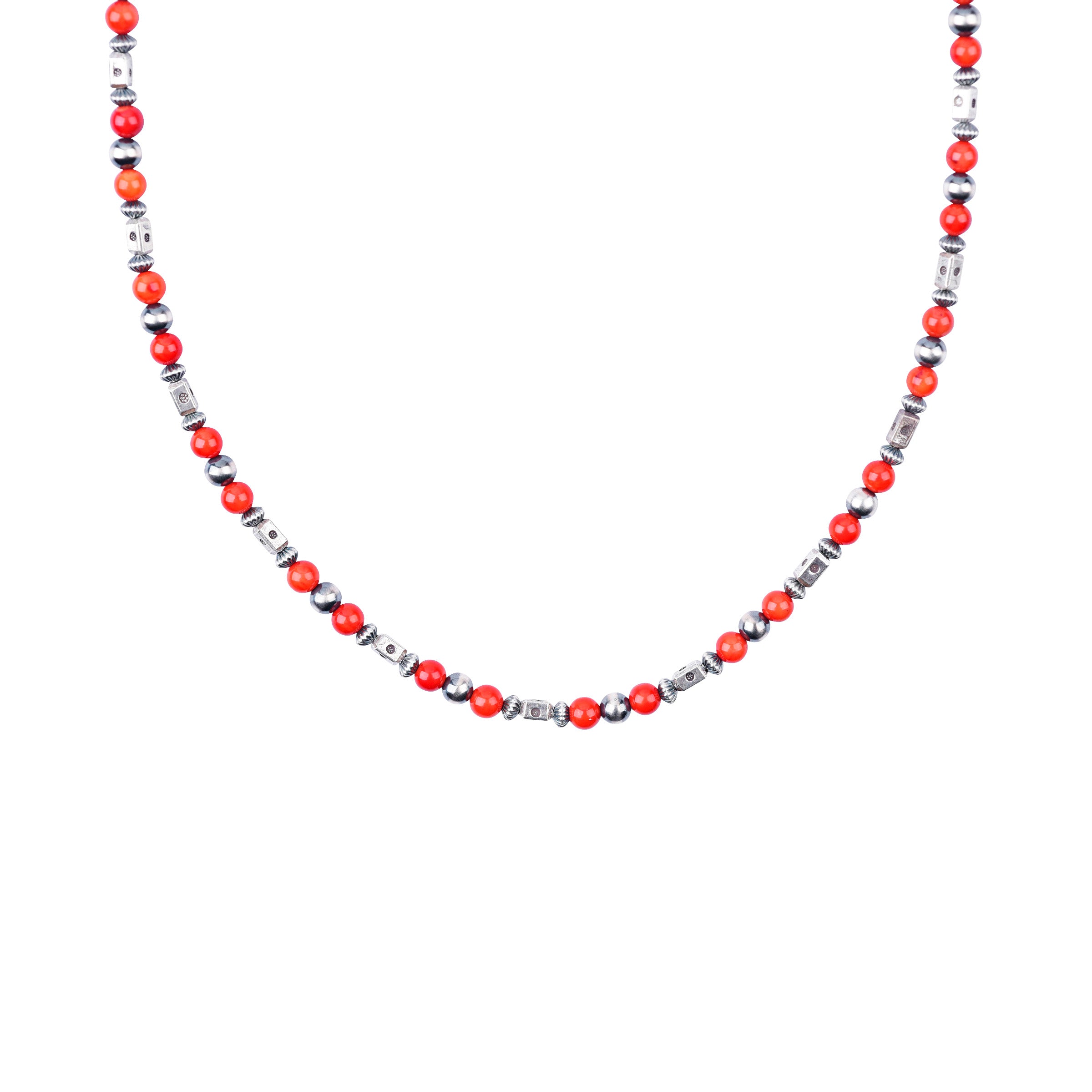 Comprised of Desert Pearls and Sterling Silver adornments, this necklace collection is a great addition to your wardrobe. Choose from Sterling Silver, Coral, Turquoise, and Pearl.