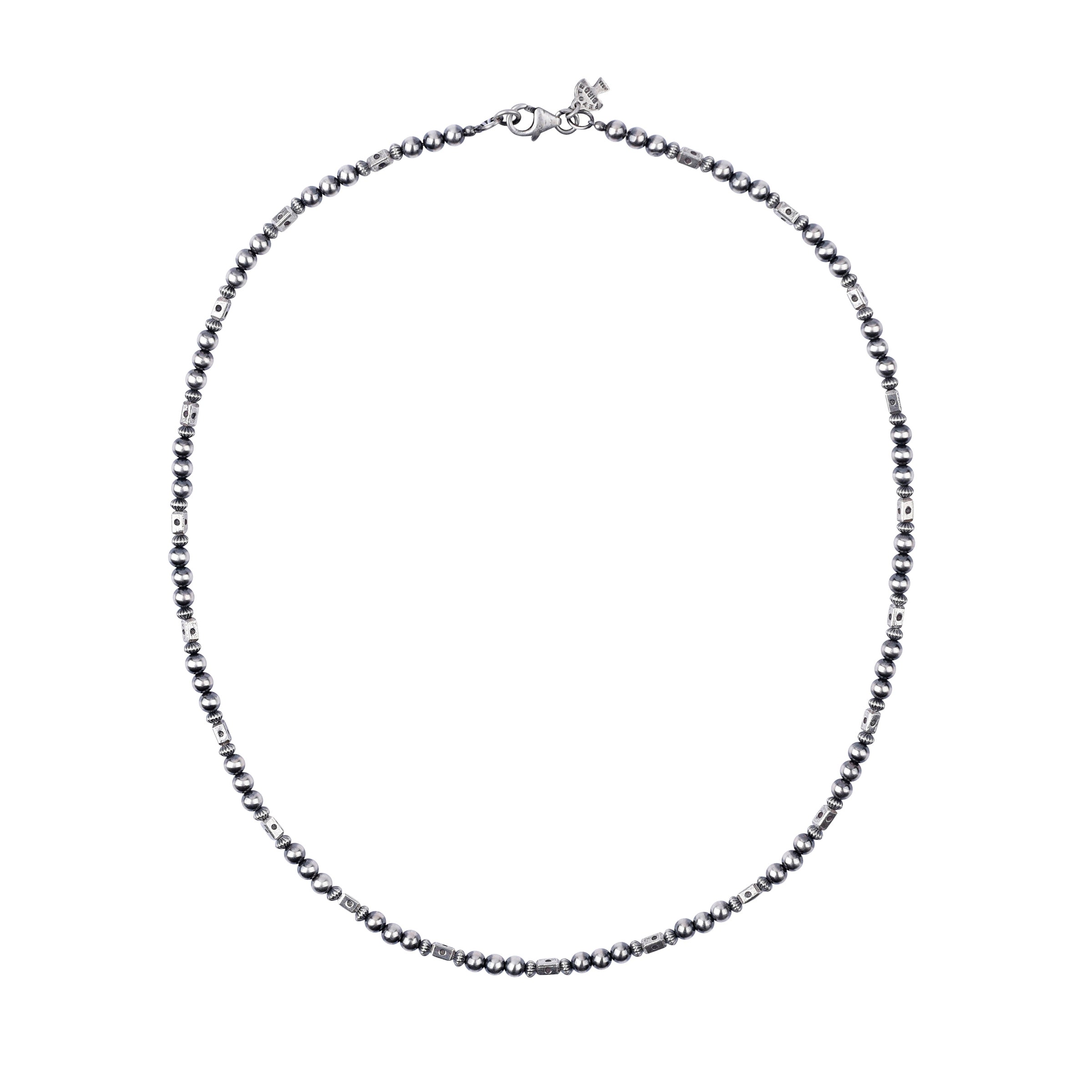 Comprised of Desert Pearls and Sterling Silver adornments, this necklace collection is a great addition to your wardrobe. Choose from Sterling Silver, Coral, Turquoise, and Pearl.