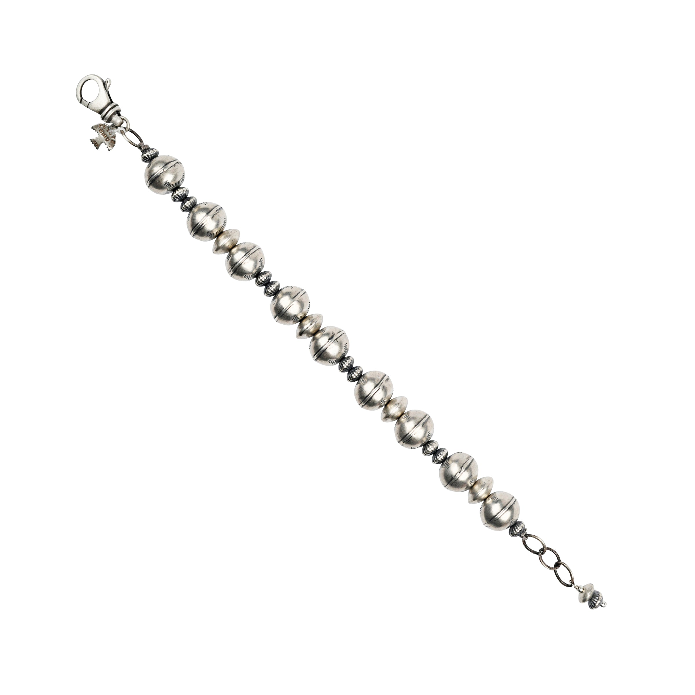 Revival Rio de Plata Bracelet, sterling silver, vintage beads, artisan, made in USA, wild west