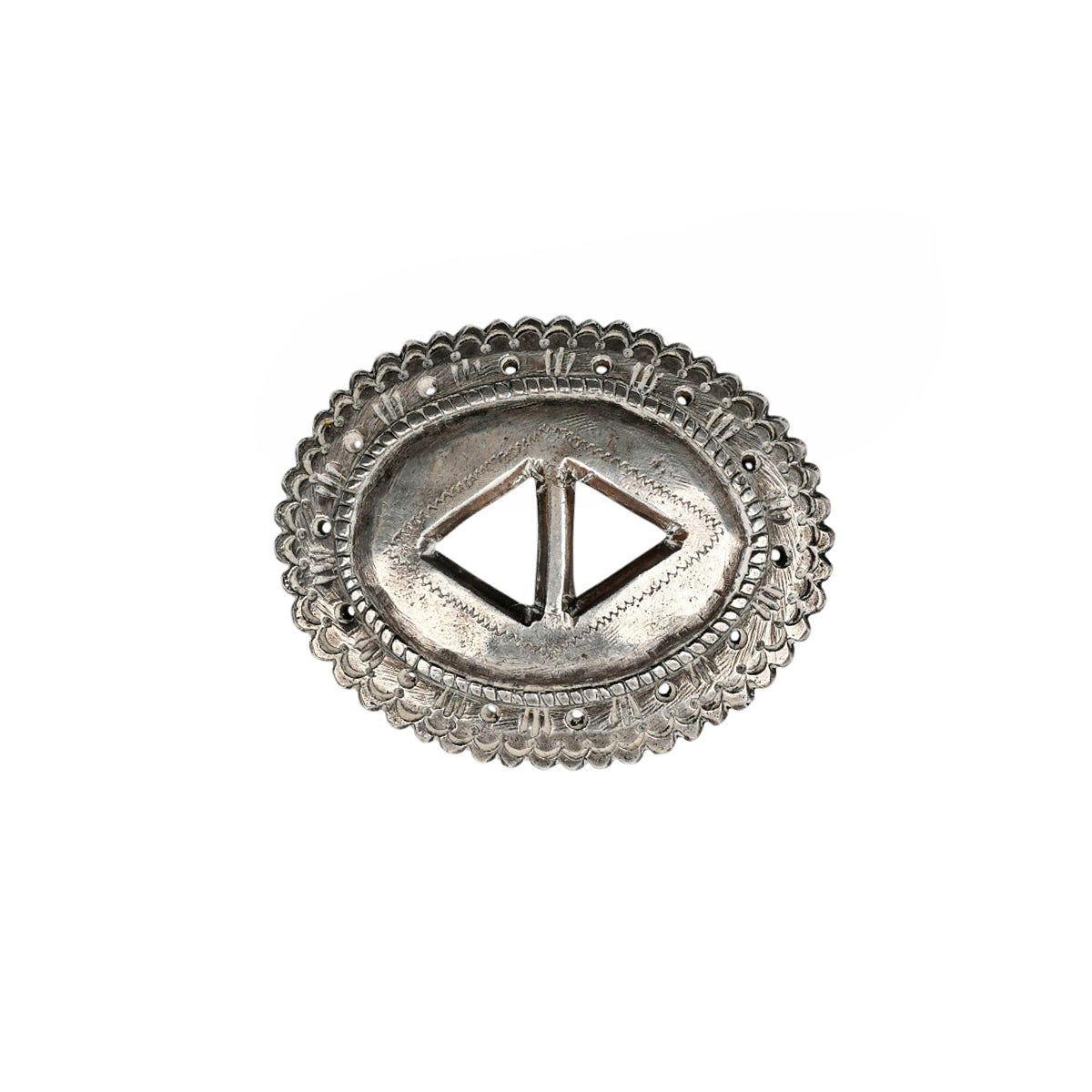 Ingot coin silver belt buckle handcrafted by Jock Favour