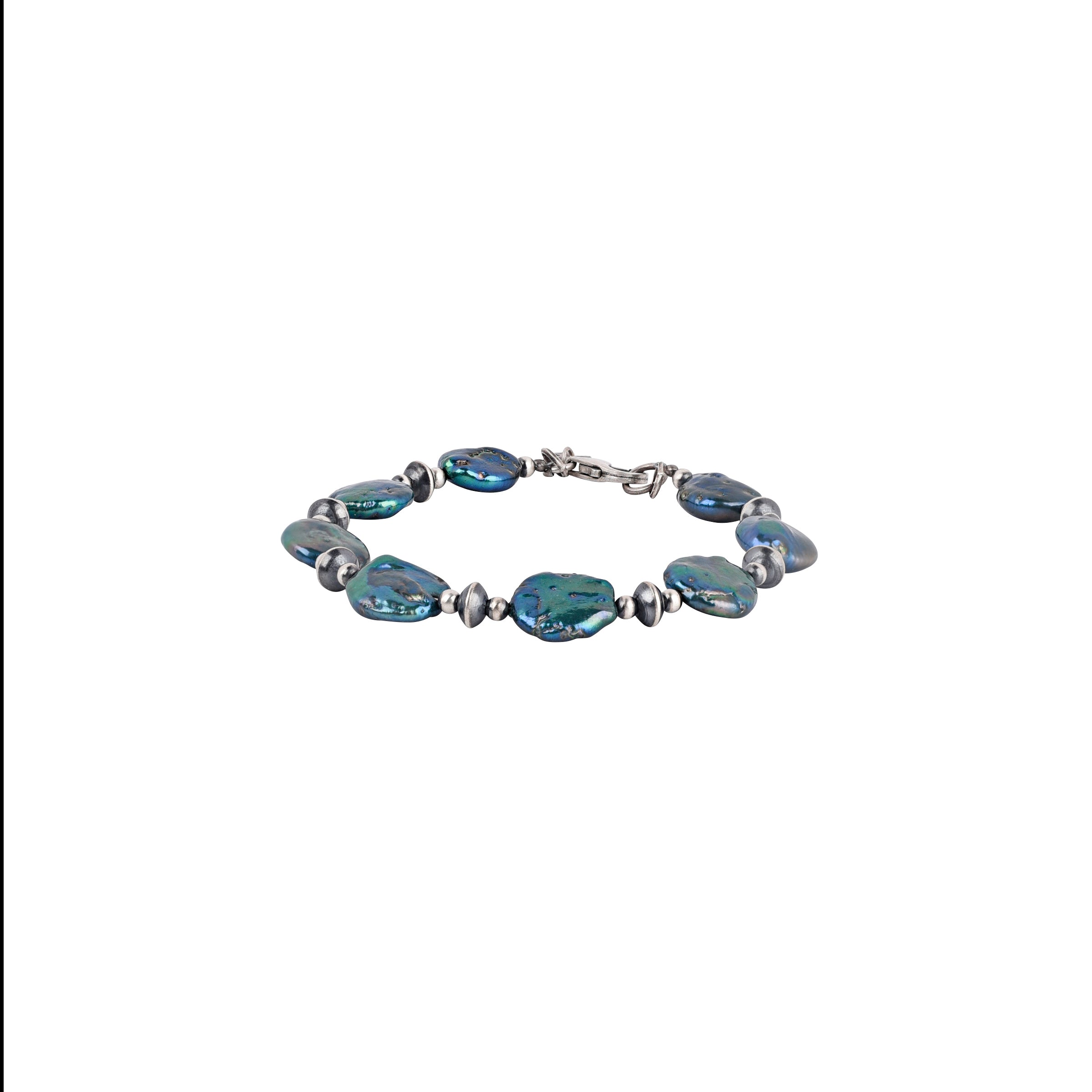 Aqua Blue Pearl Bracelet