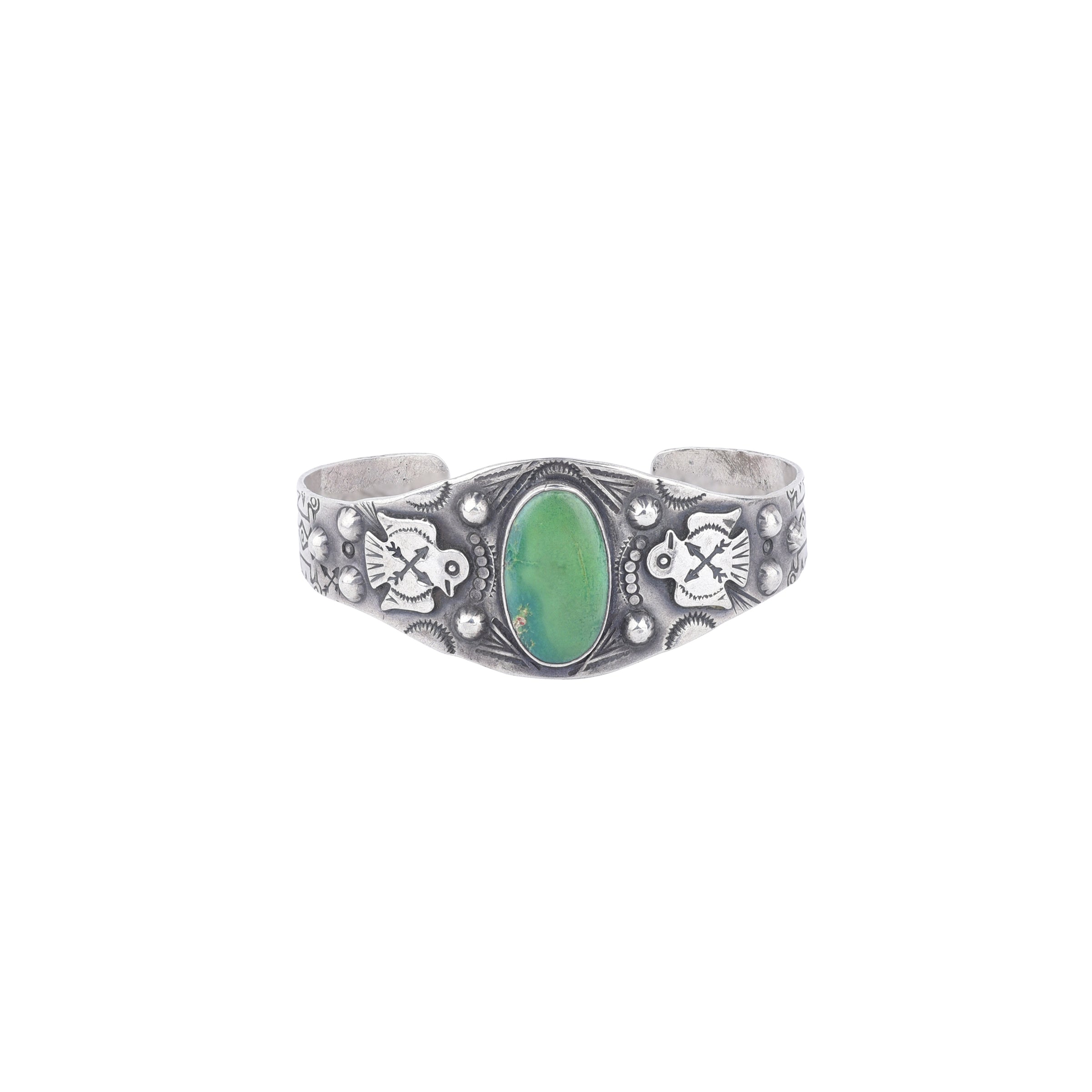 Fred Harvey Era Green Turquoise Cuff