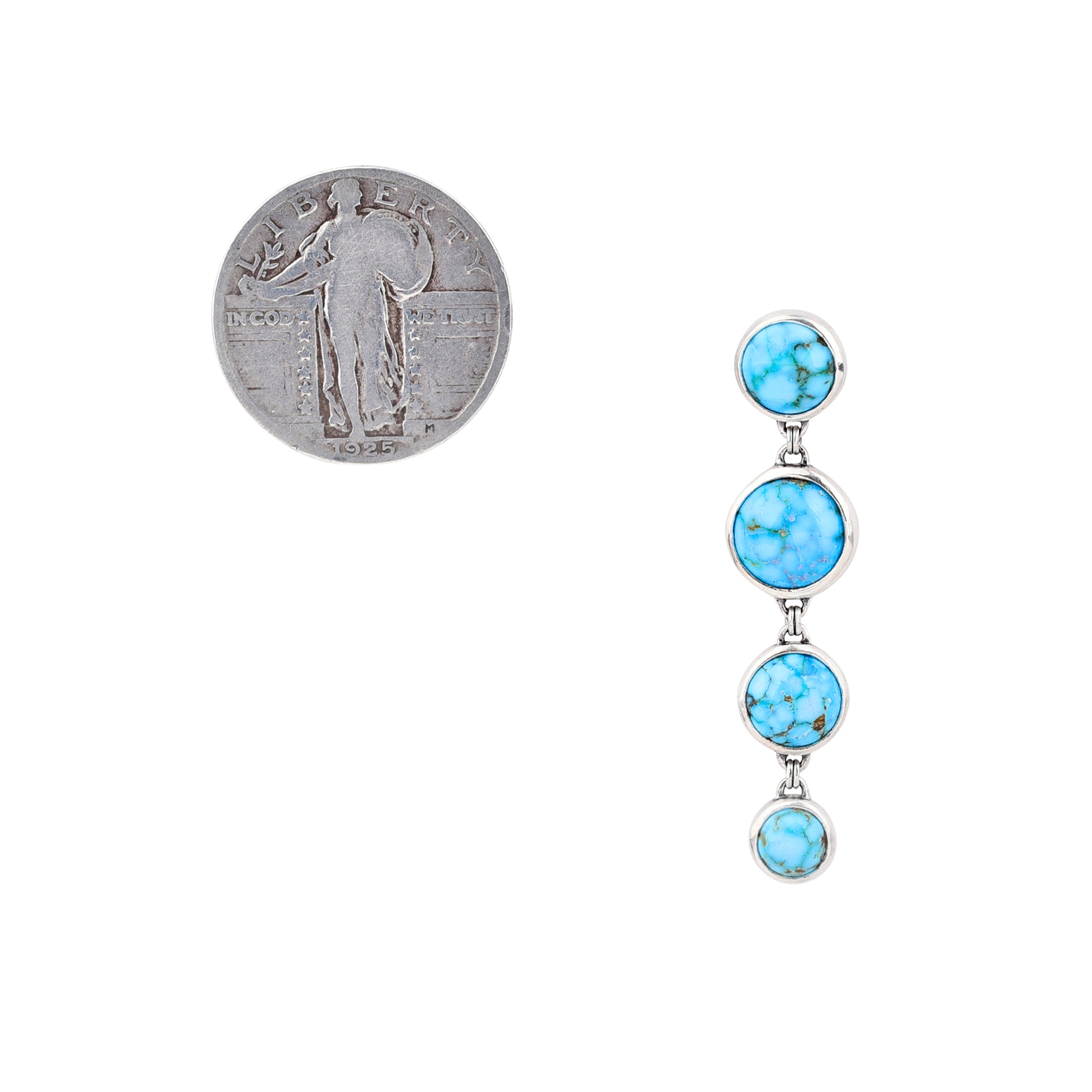 Dennis Hogan Raindrop Earrings, turquoise, sterling silver, artisan, made in USA, accessory