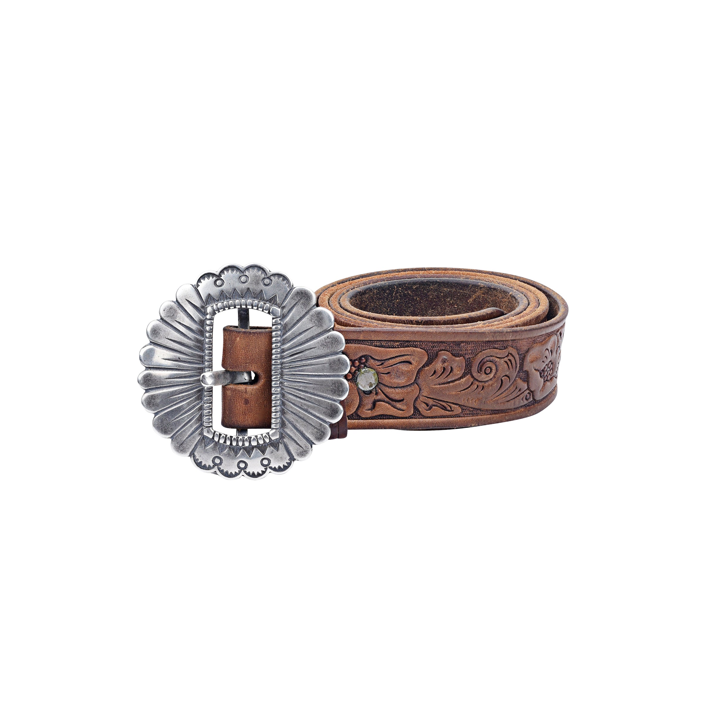 Sonora Belt Buckle On Vintage Leather