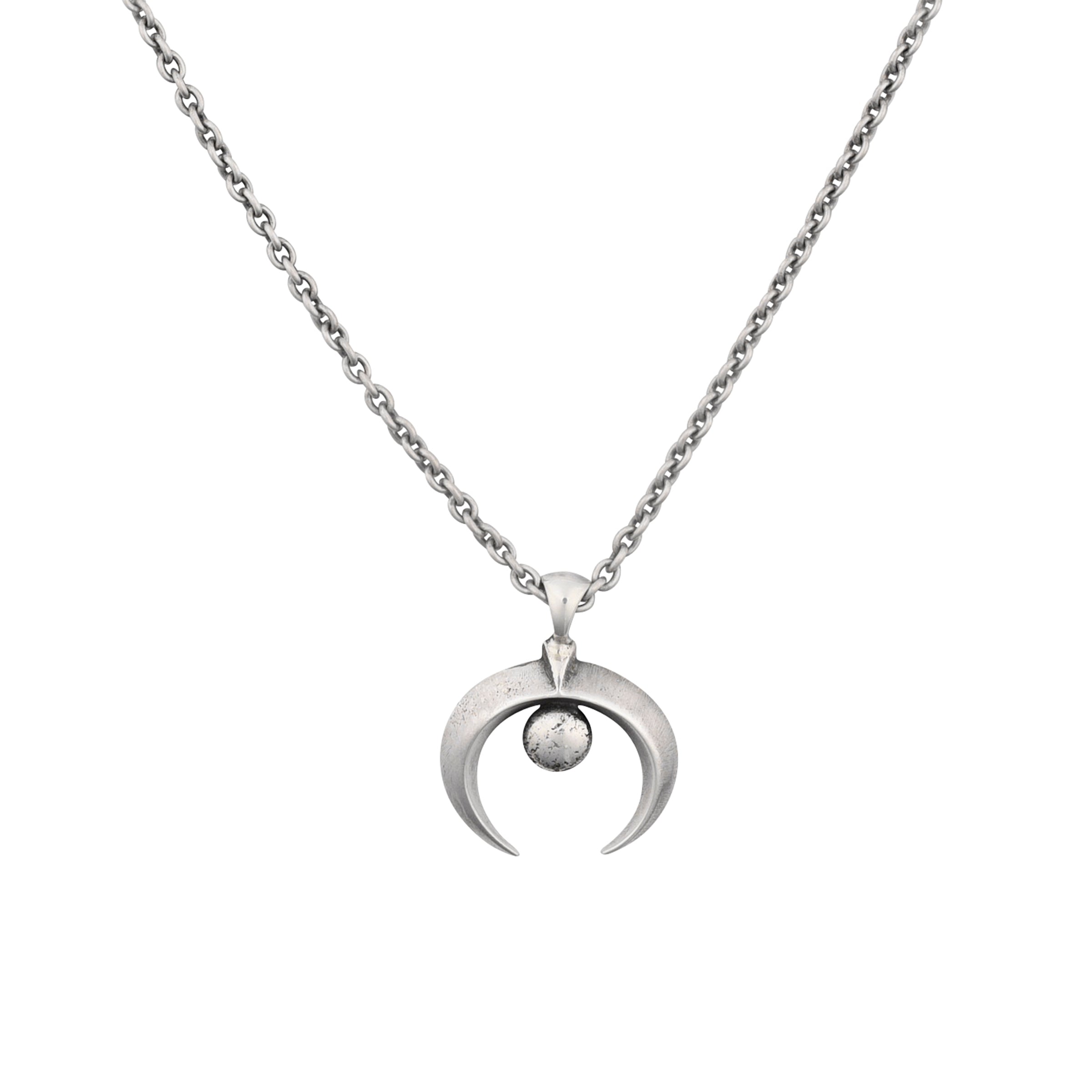 Dennis Hogan Crescent Silver Naja Necklace