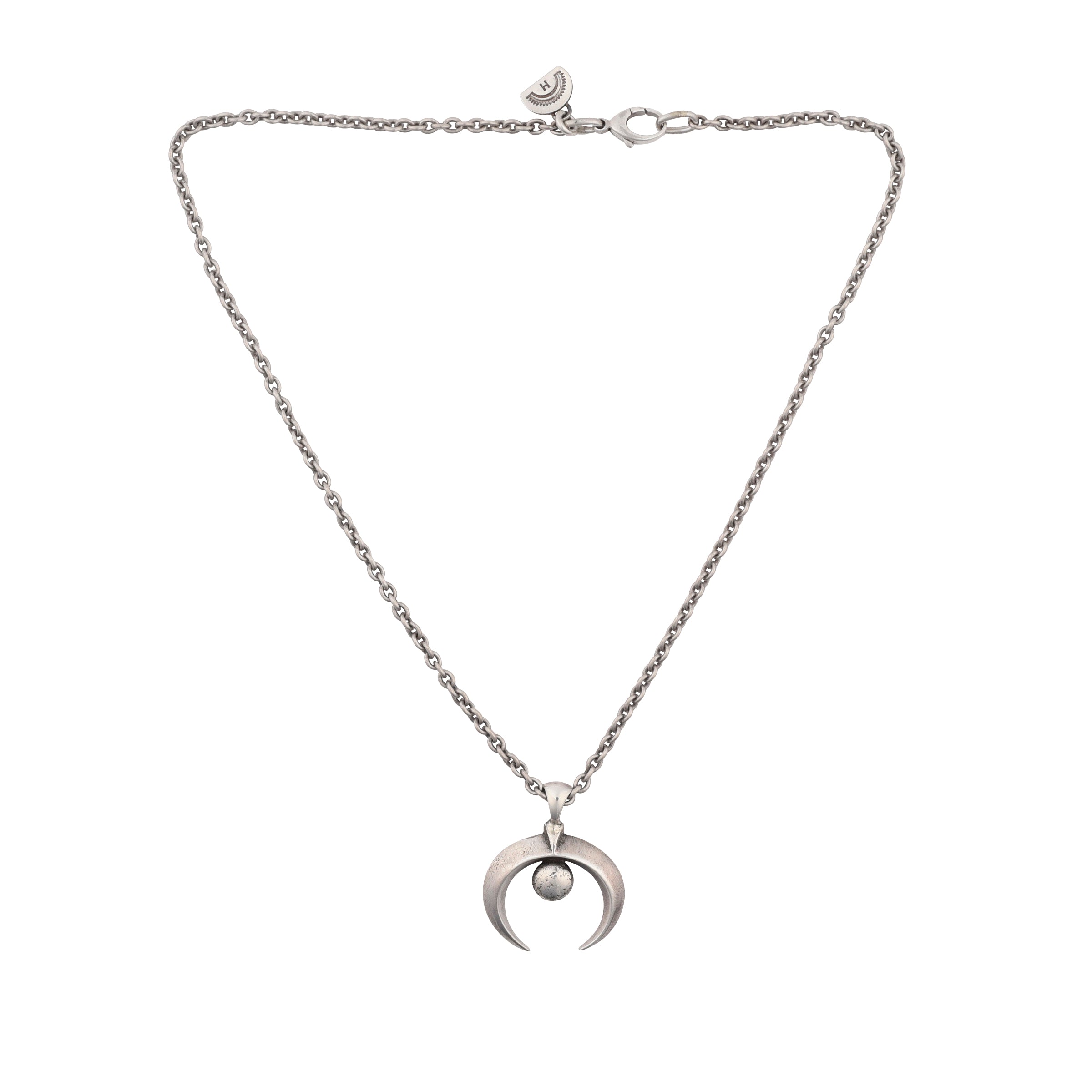 Dennis Hogan Crescent Silver Naja Necklace