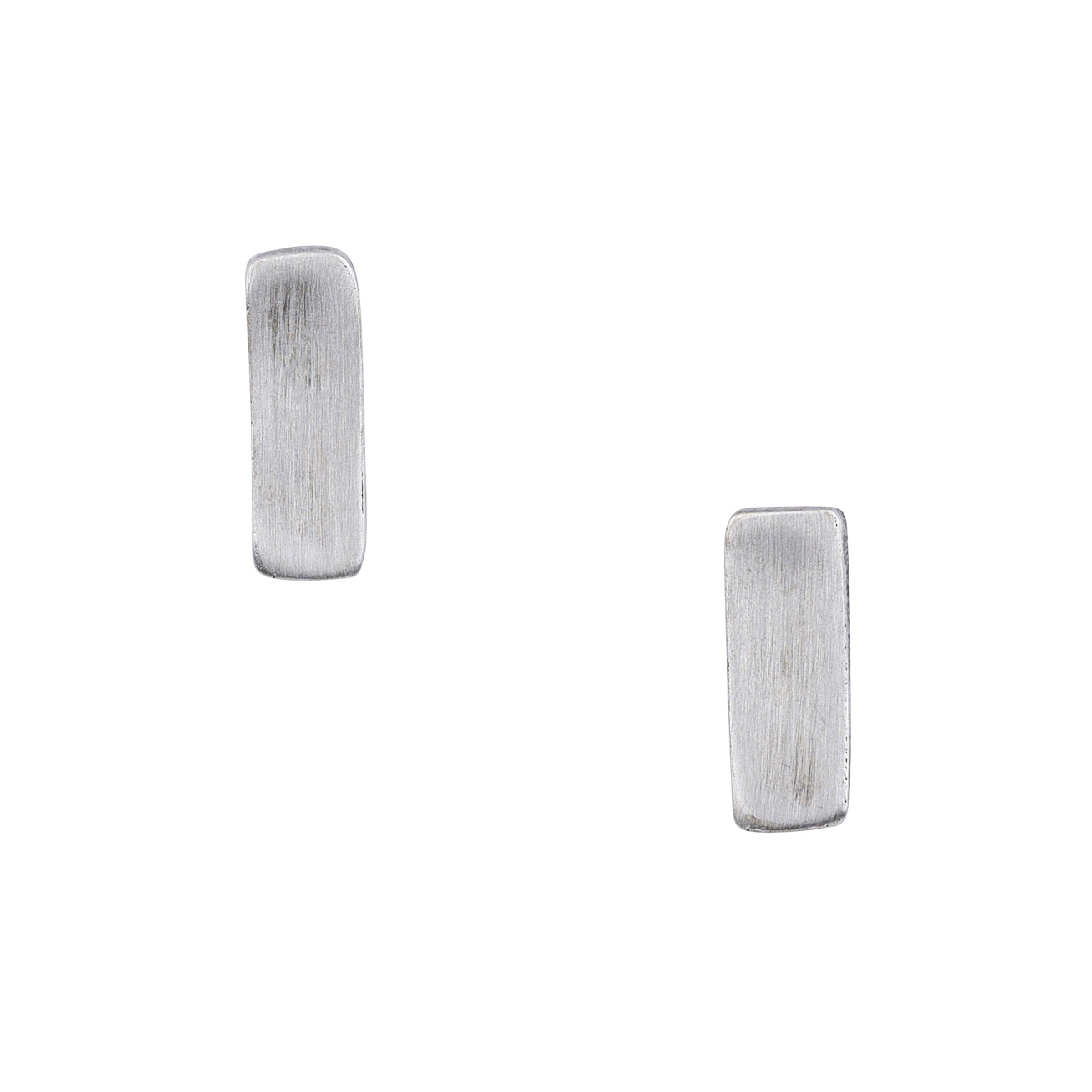 Blanca Stud Earrings, sterling silver, made in Mexico, accessory, brushed