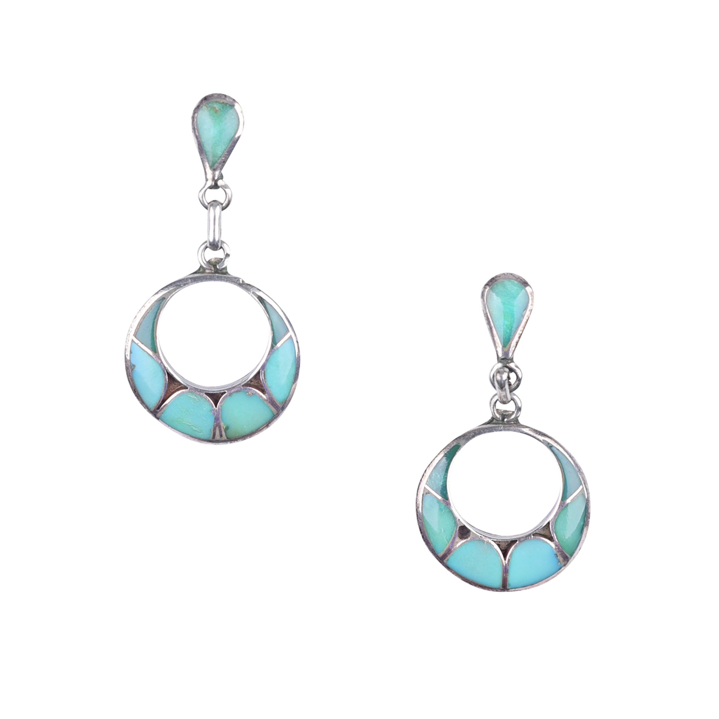 Vintage Turquoise Earrings, c. 1960's