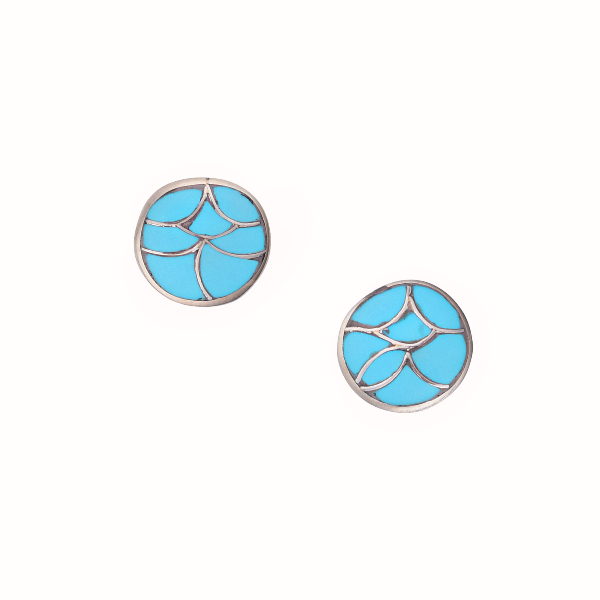 Vintage Zuni Circle Post Earrings