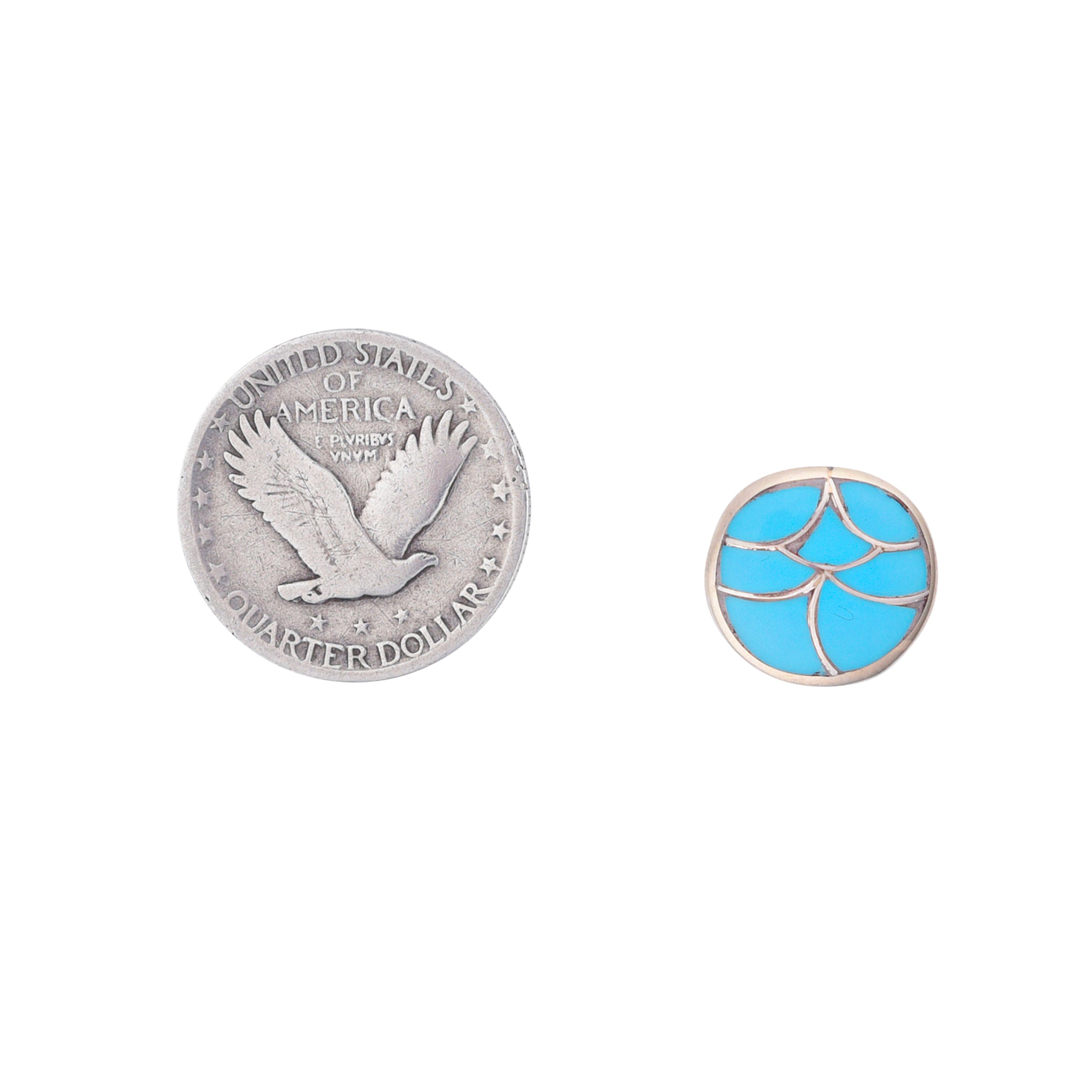 Vintage Zuni Circle Post Earrings