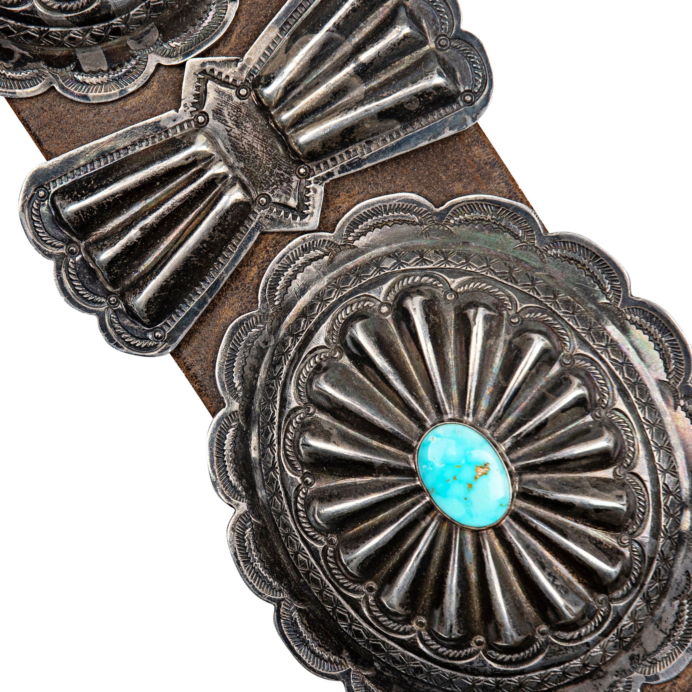 Vintage #8 Turquoise Concho Belt